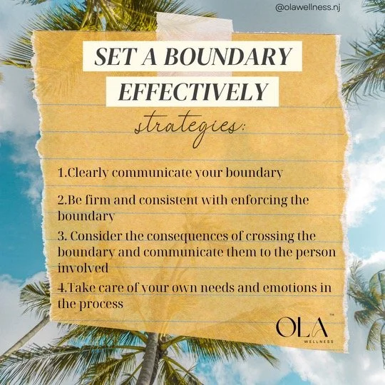 Set a boundary effectively — Ola Wellness - Mental Health Counseling in ...