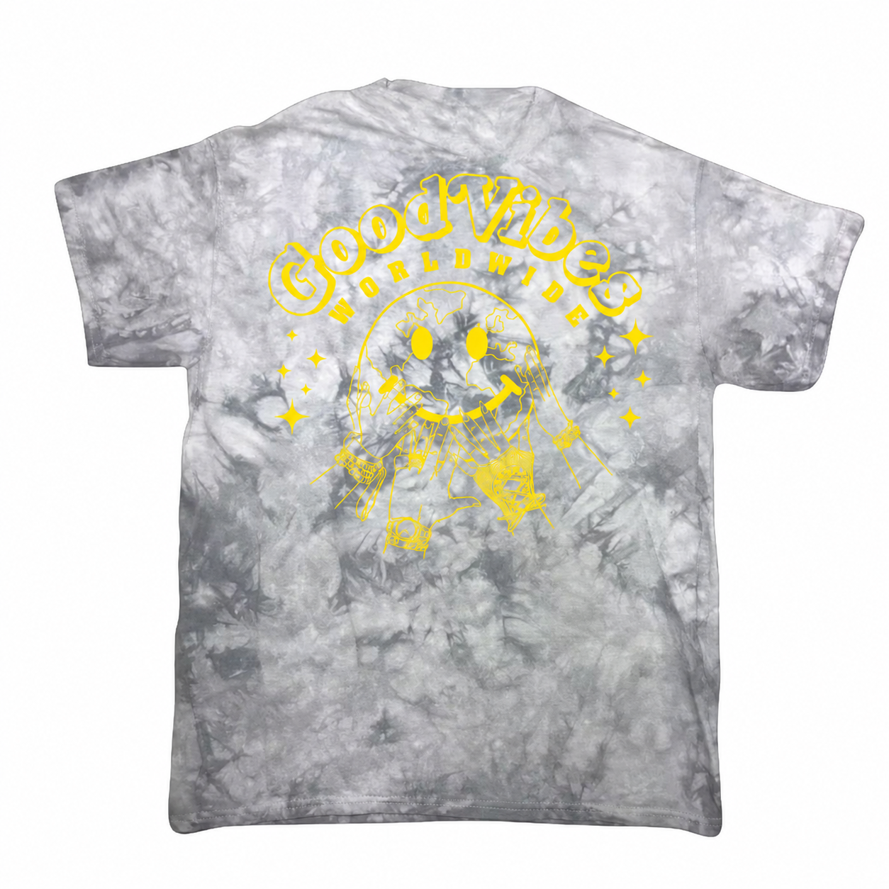 Good Vibes Worldwide Crystal Wash Tee [Silver]
