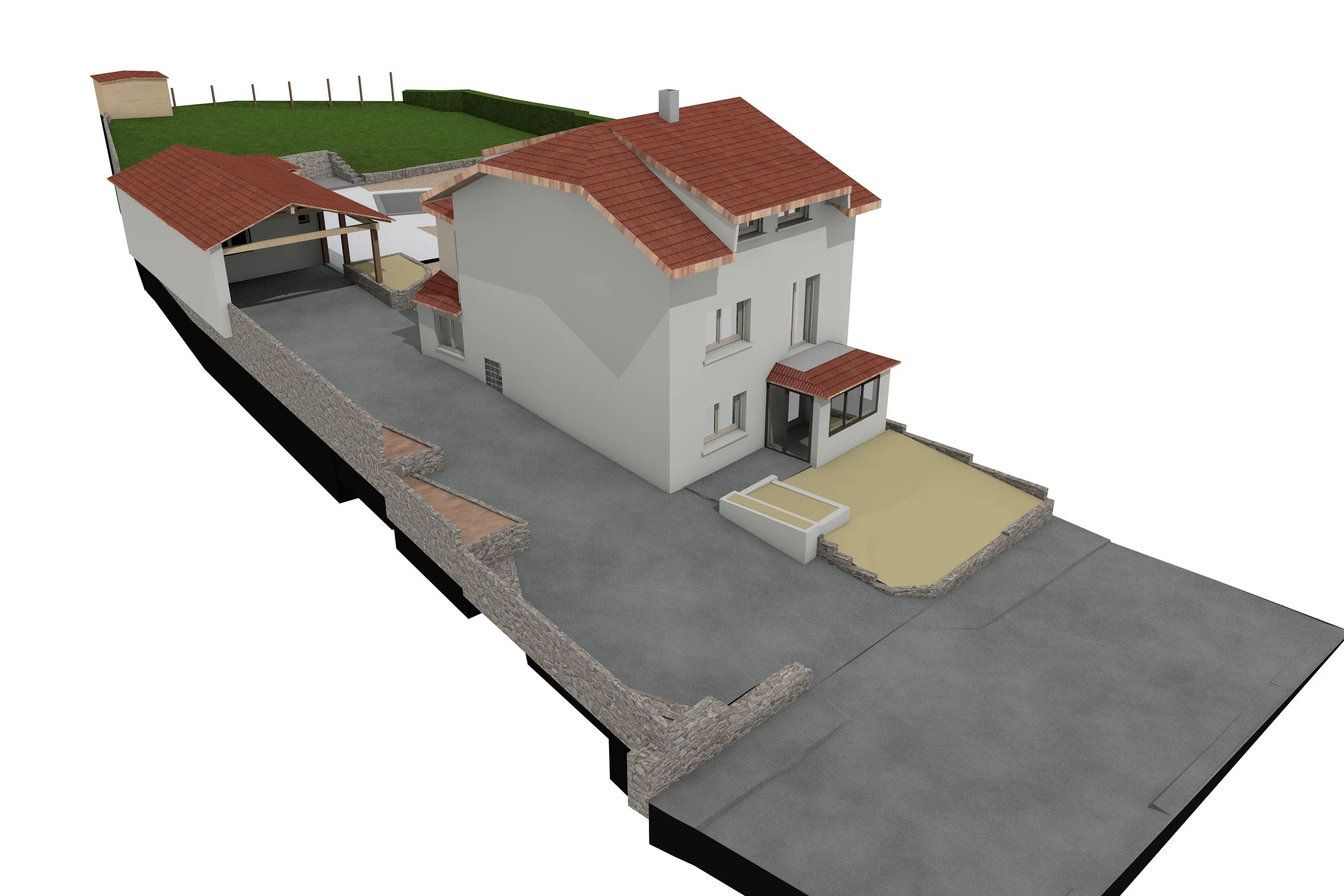Relevé laser et modélisation 3D pour un projet d’aménagement paysager et de rénovation