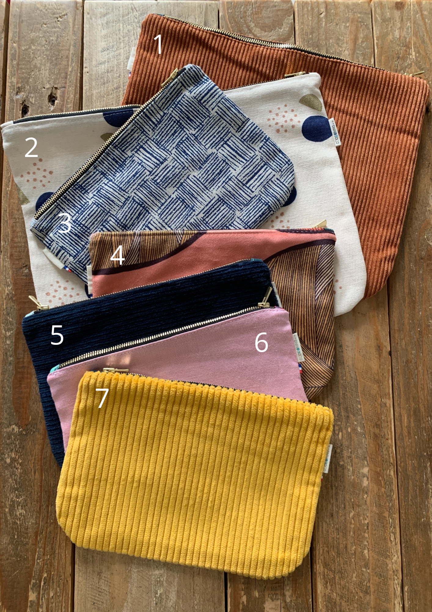 Trousse zippe doré