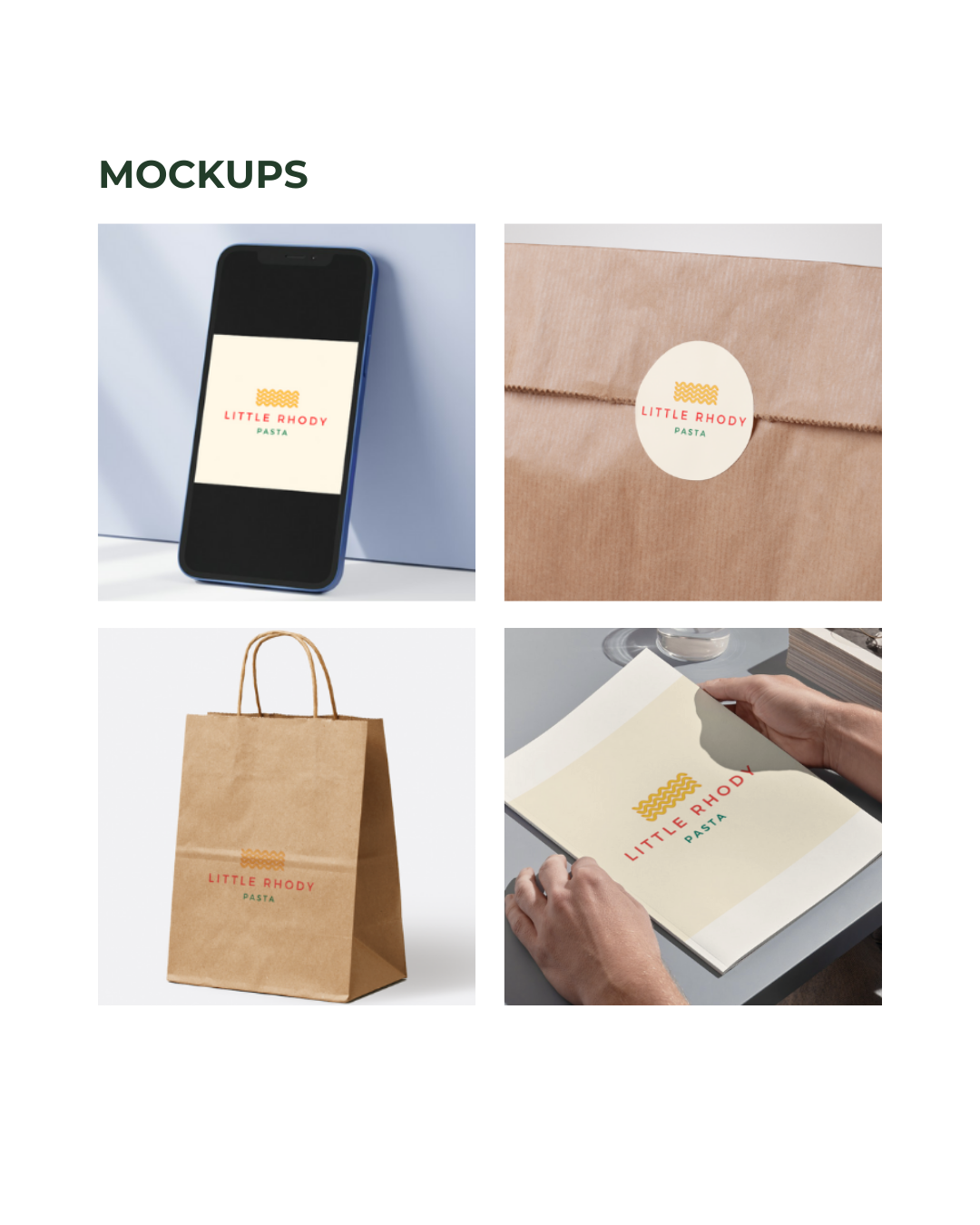 Mockups for a logo rebrand
