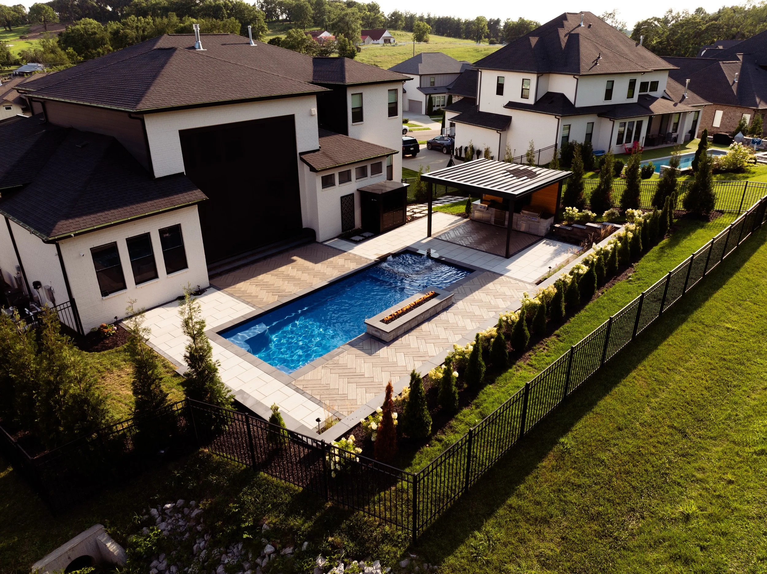 A backyard built to be proud of. It's a complete backyard built for relaxing, unwinding, and entertaining without ever leaving home. It&rsquo;s your turn next. 📲