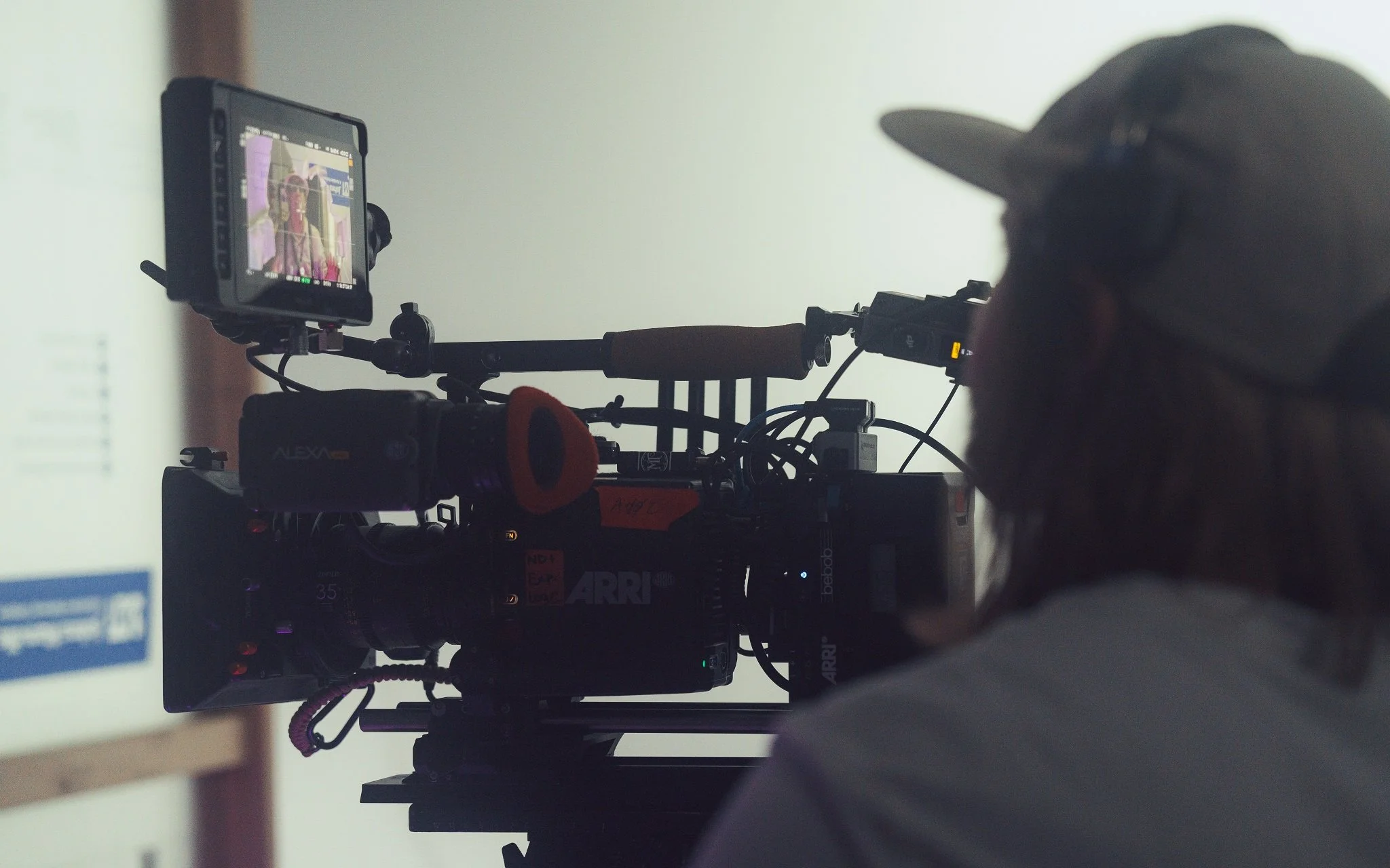 commercial video production company wulfenbear media on set with marketing agency during video shoot