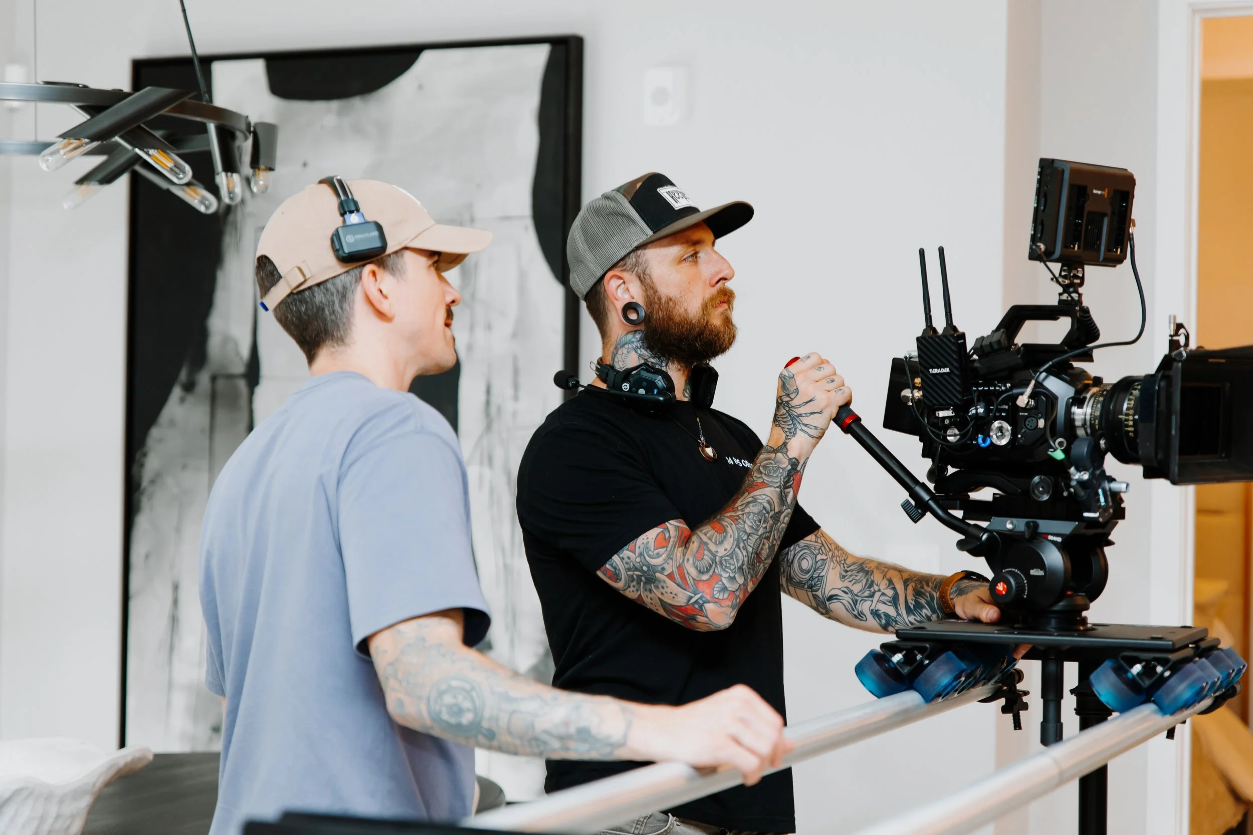 DP Bear Prandelli on set with San Antonio video production company WulfenBear Media