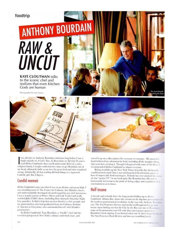 Anthony Bourdain , TravelLife Magzine