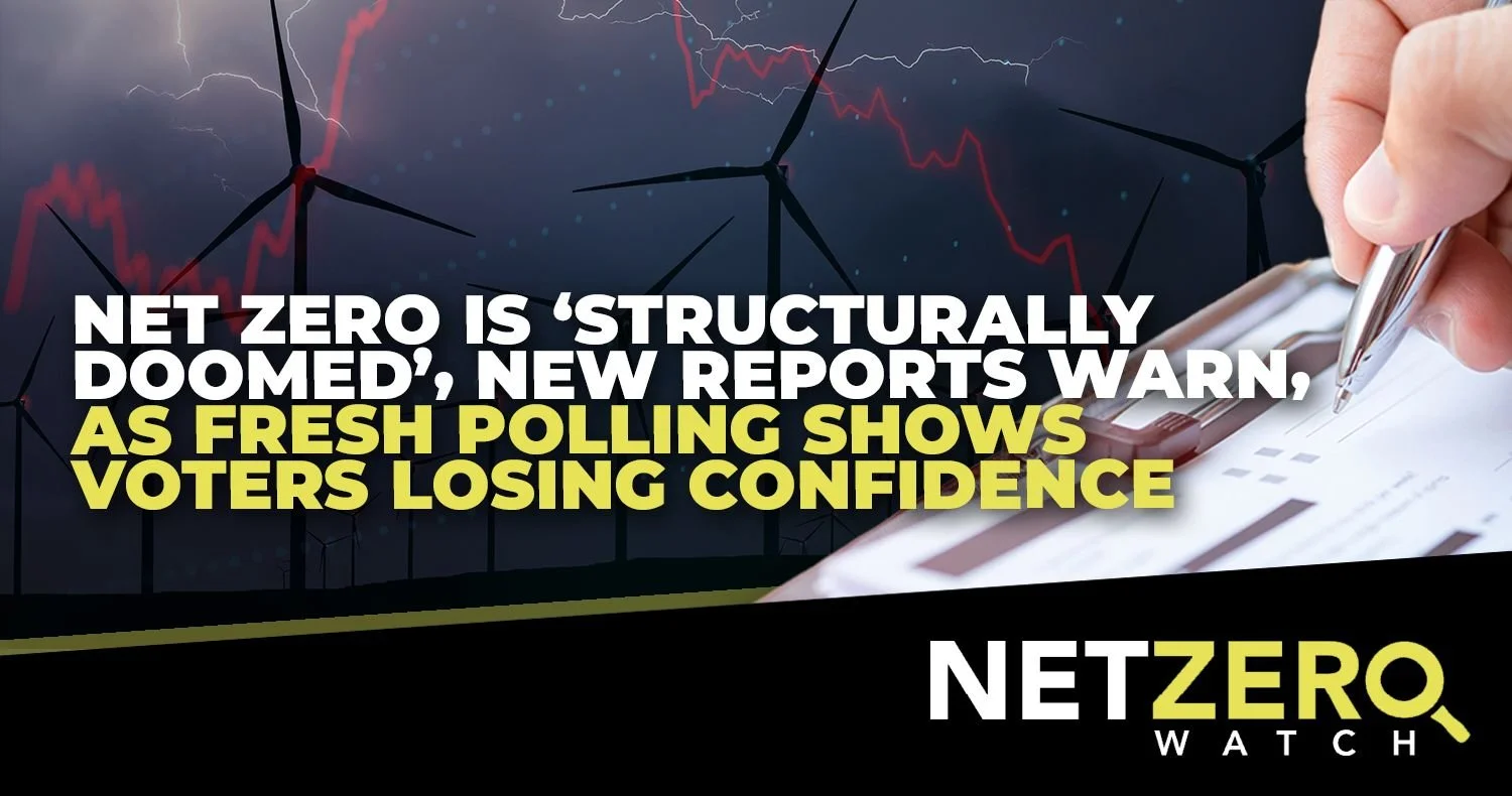 Net Zero is ‘structurally doomed’, new reports warn, as fresh polling shows voters losing confidence