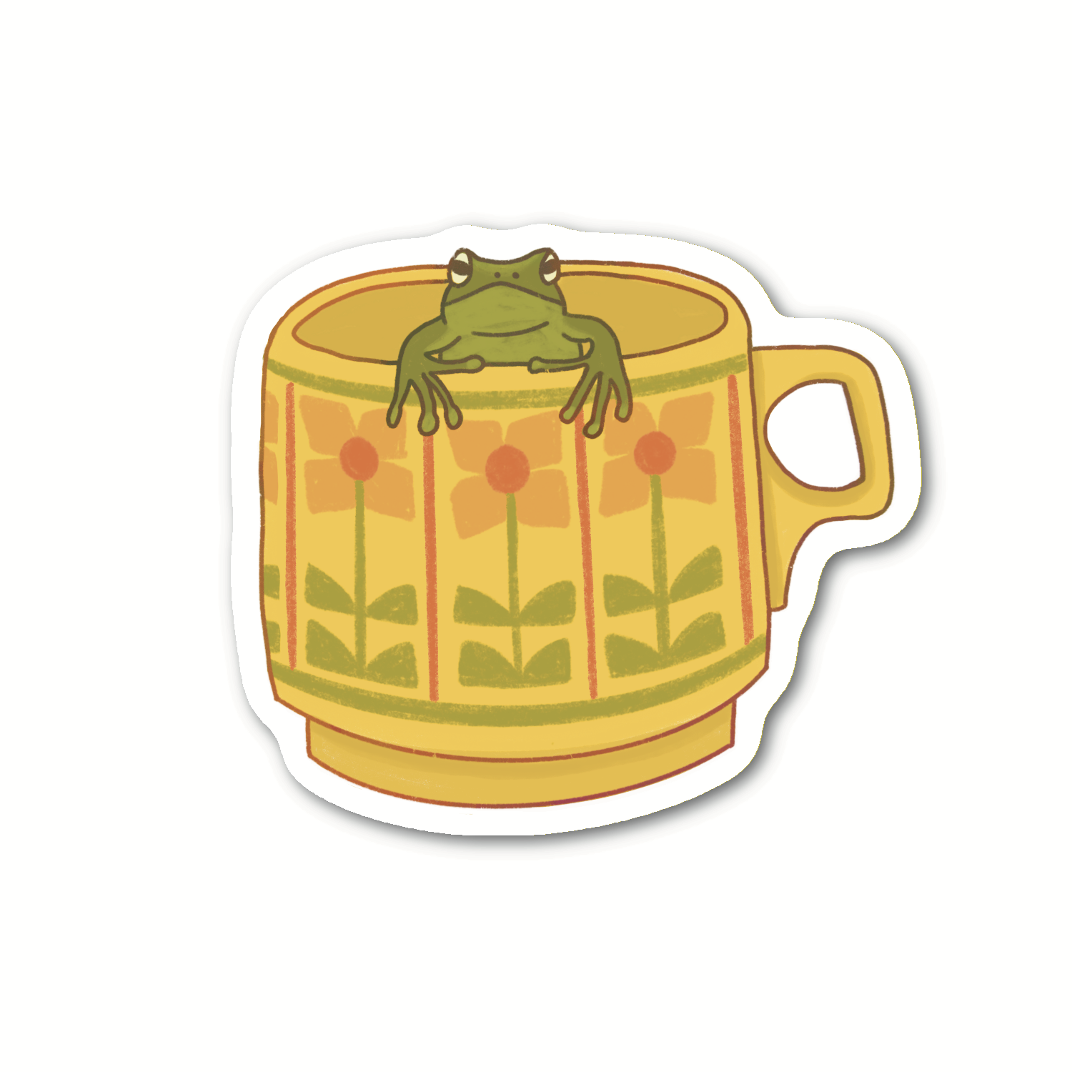 frog in a cup sticker