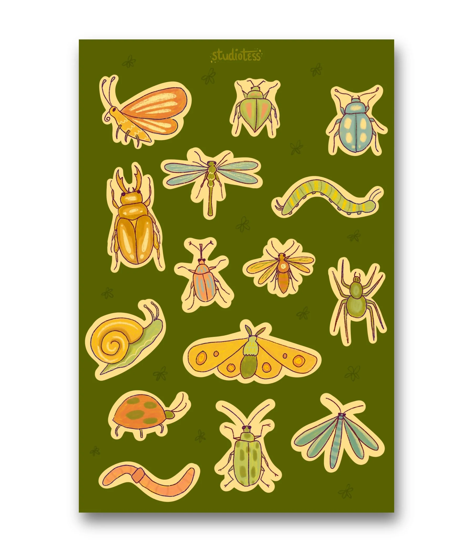 cutie bugs sticker sheet