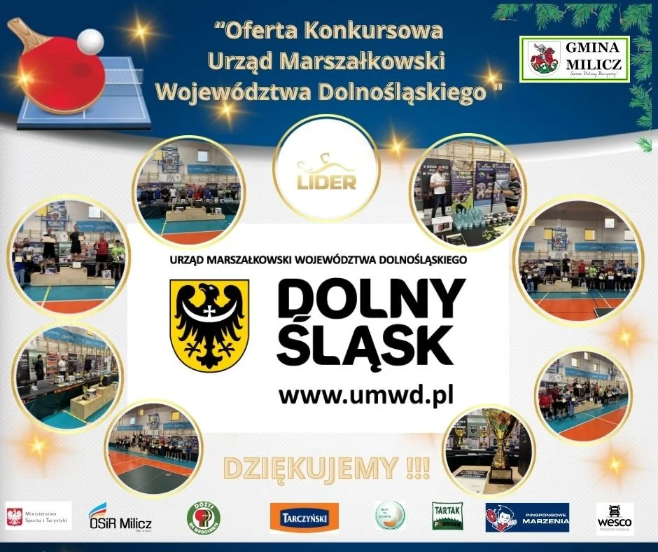 Podziękowania dla Pana Marszałka Województwa Dolnośląskiego. 