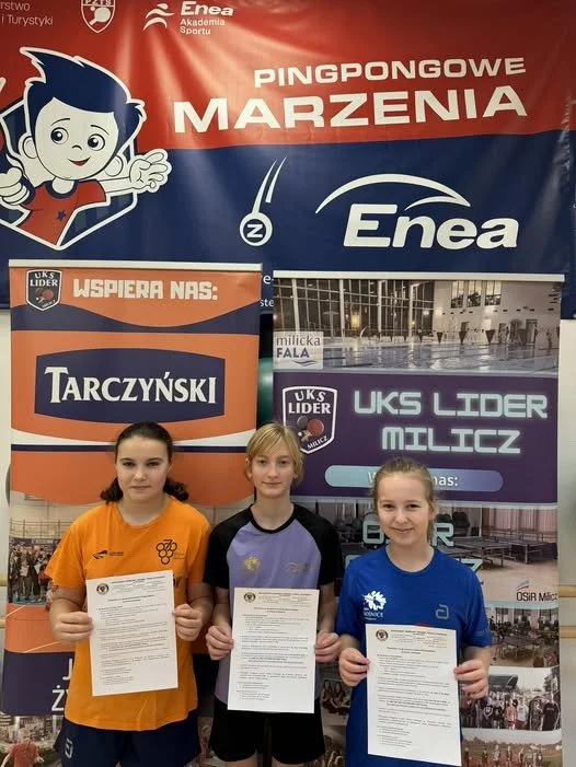Powołanie na letnie zgrupowania Kadry Wojewódzkiej Młodziczek dla tenisistek stołowych UKS" Lider" Milicz !