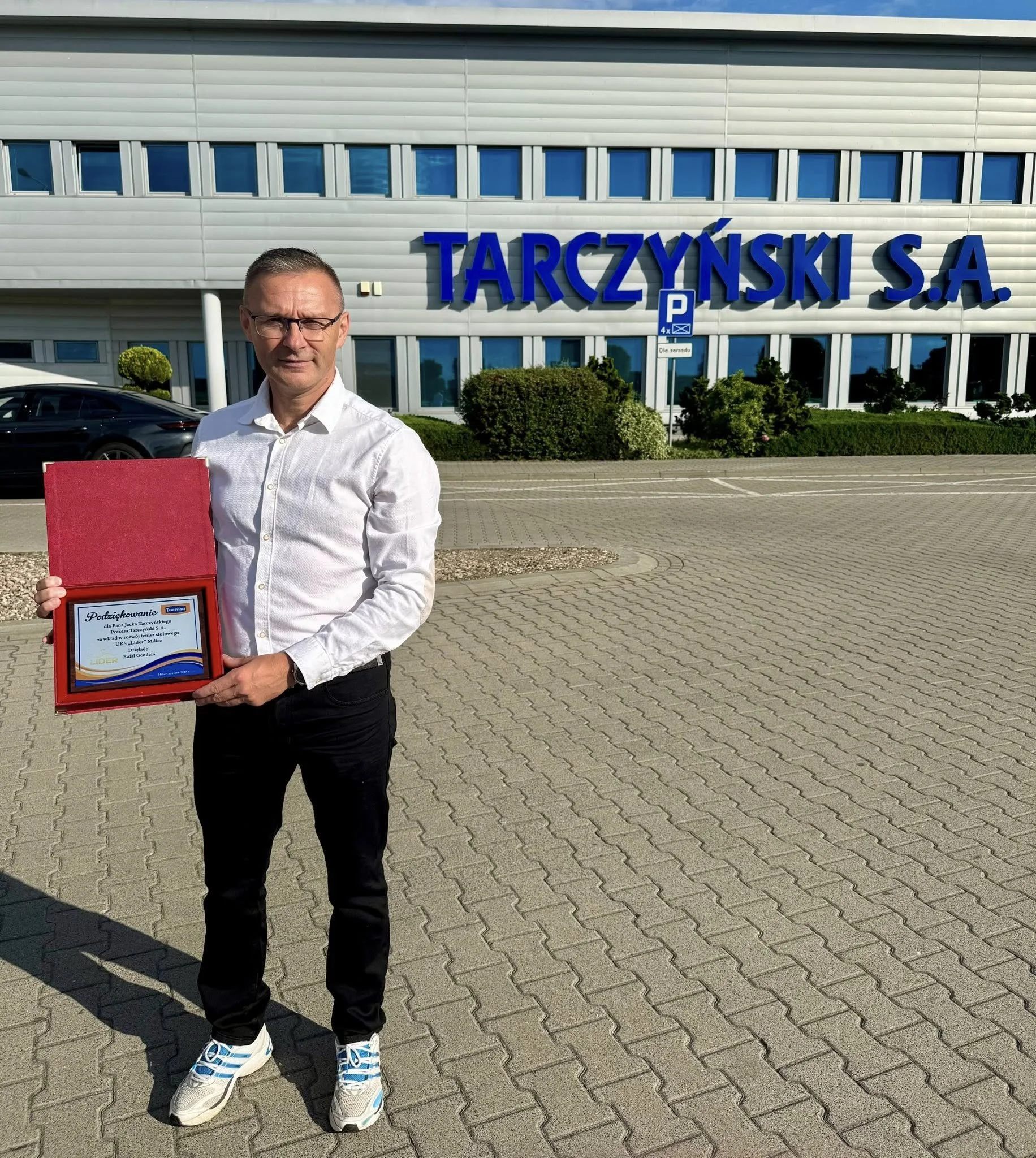 Podziękowania dla Państwa Tarczyńskich od UKS „Lider” Milicz !