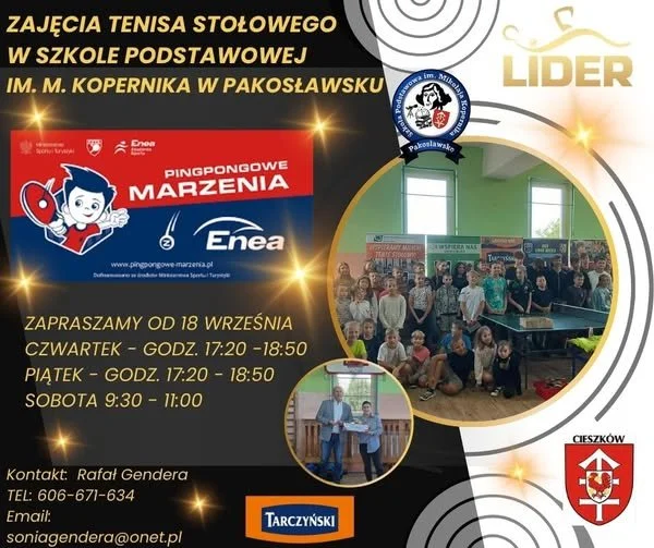 Pingpongowe Marzenia Z Eneą w Szkole Podstawowej im. M. Kopernika w Pakosławsku wystartowały!