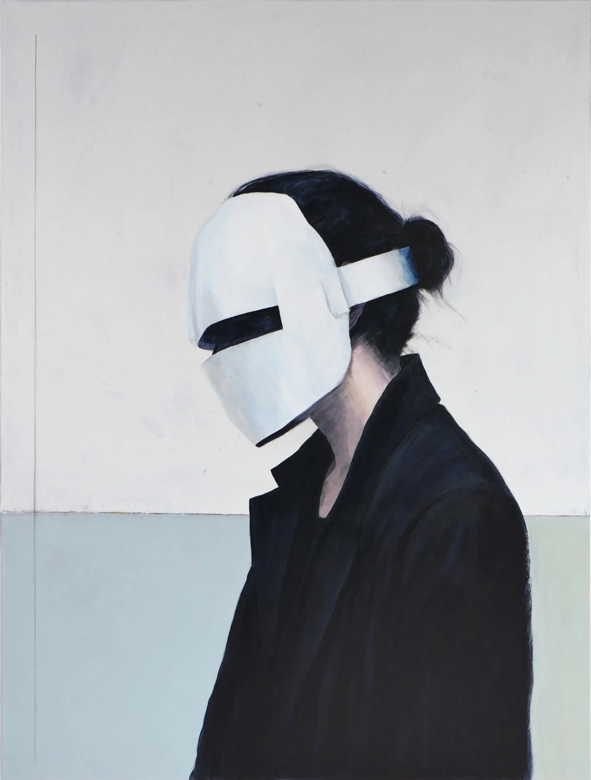 "Safe Distance" by Brigitta Both, a contemporary figurative painting exploring identity and psychological tension.