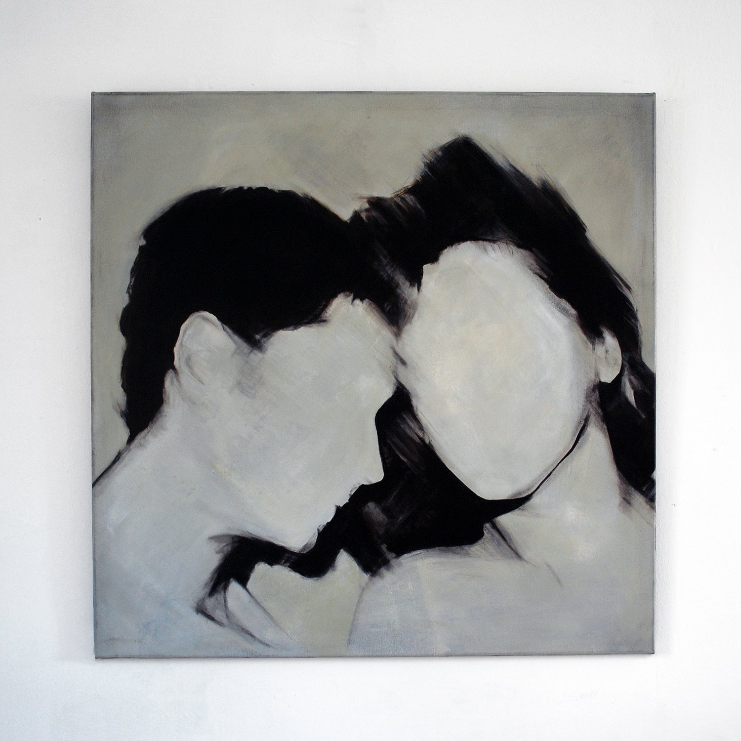 'Talking the whole night through' 2021 - acrylic on canvas, 100 x 100 cm (39.3 x 39.3 inch)