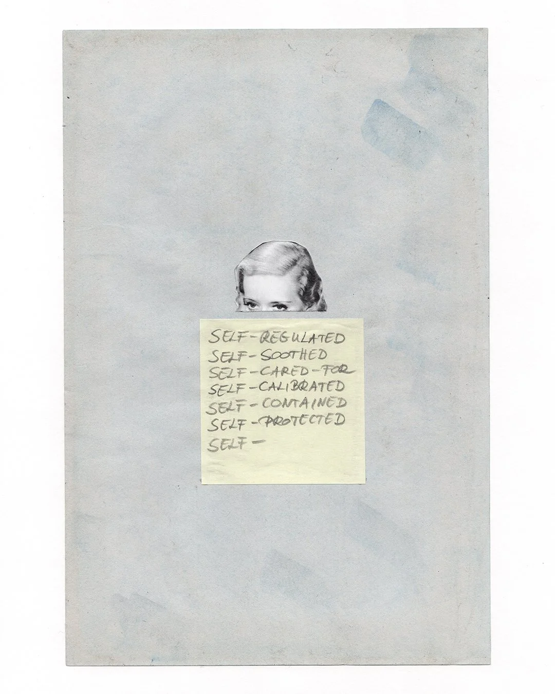 ‘Maintenance’ 2026 - Collage on hand-dyed paper, 19.4 × 29 cm (7.6 × 11.4 in)