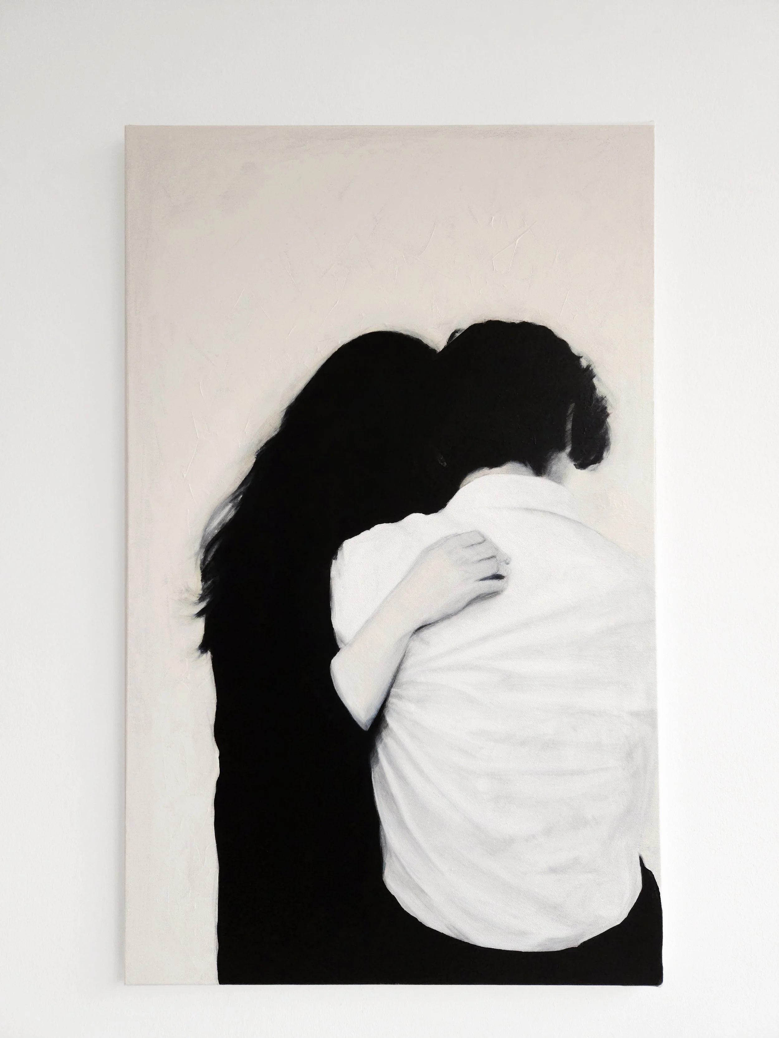 ‘Emotional Safety’ 2026 - Acrylic and graphite pencil on canvas, 100 × 62 cm (39.4 × 24.4 inches)