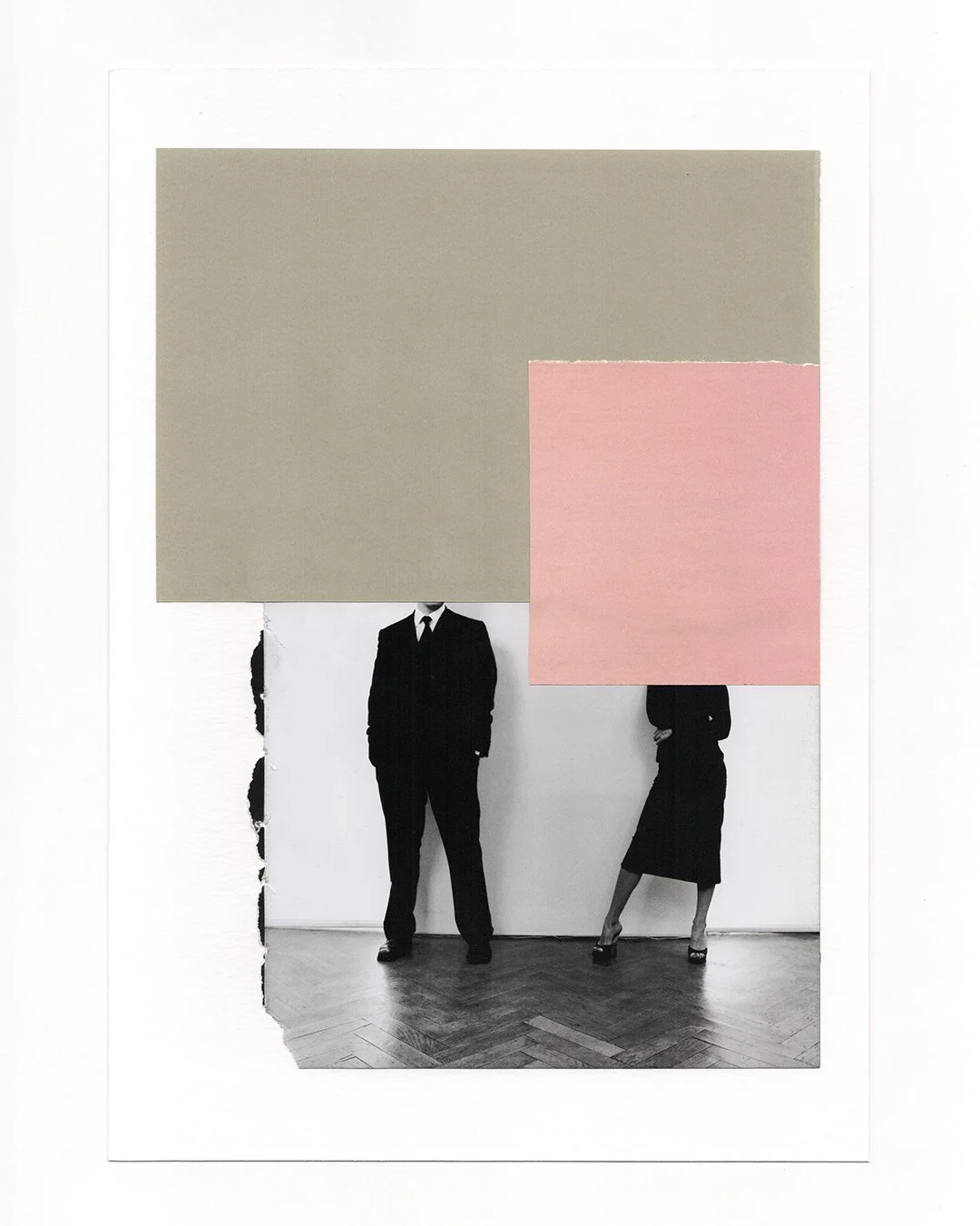 'Assigned Positions' - Collage on paper, 22.7 x 32,7 cm