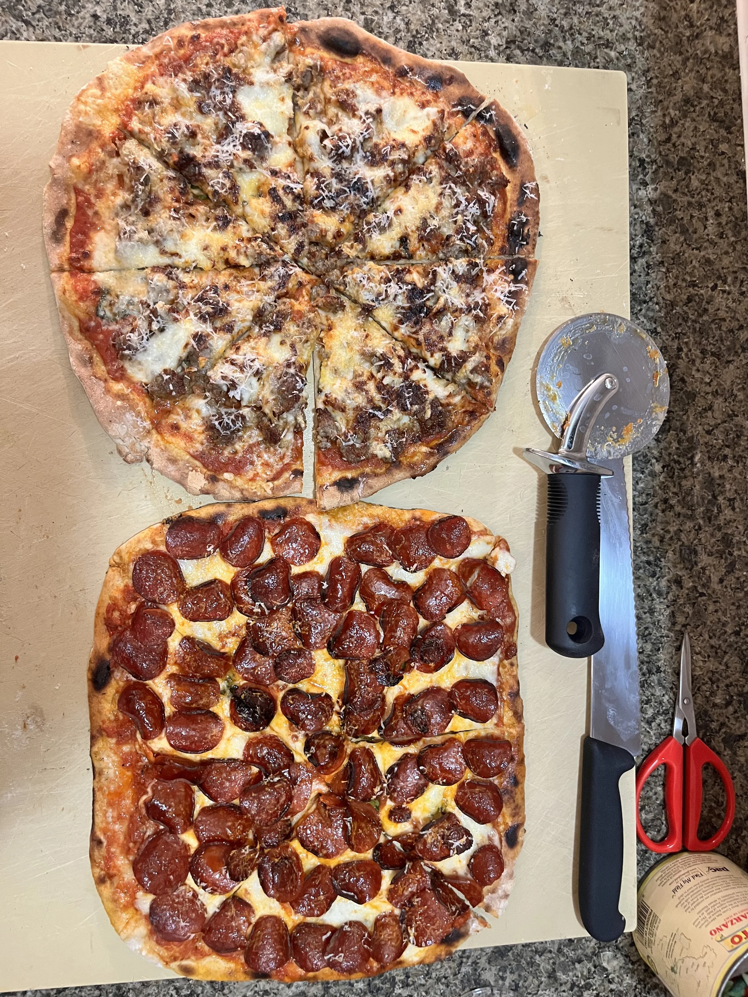 FRF Italian Sausage & Pepperoni Pizzas