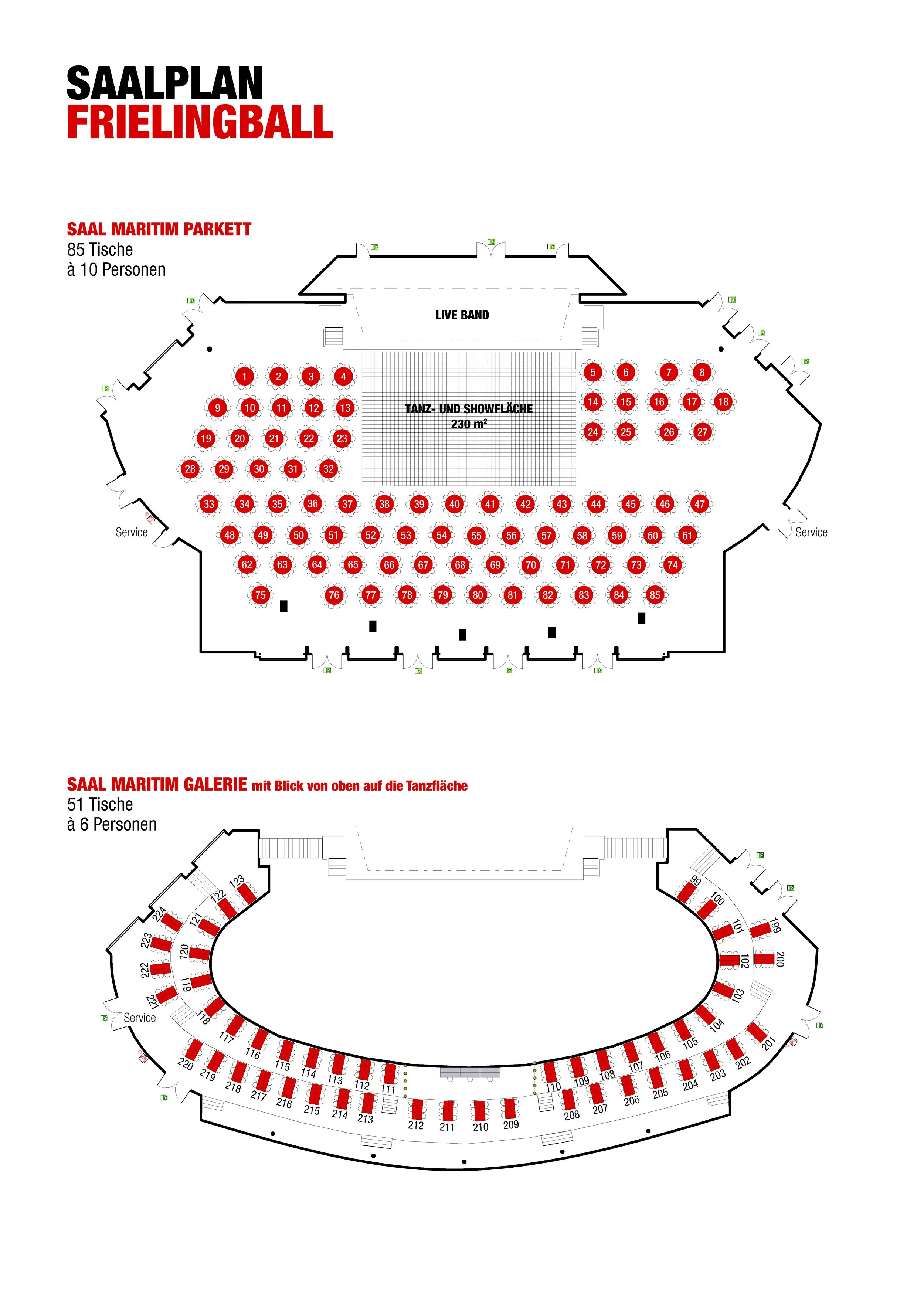Saalplan FrielingBall 2025