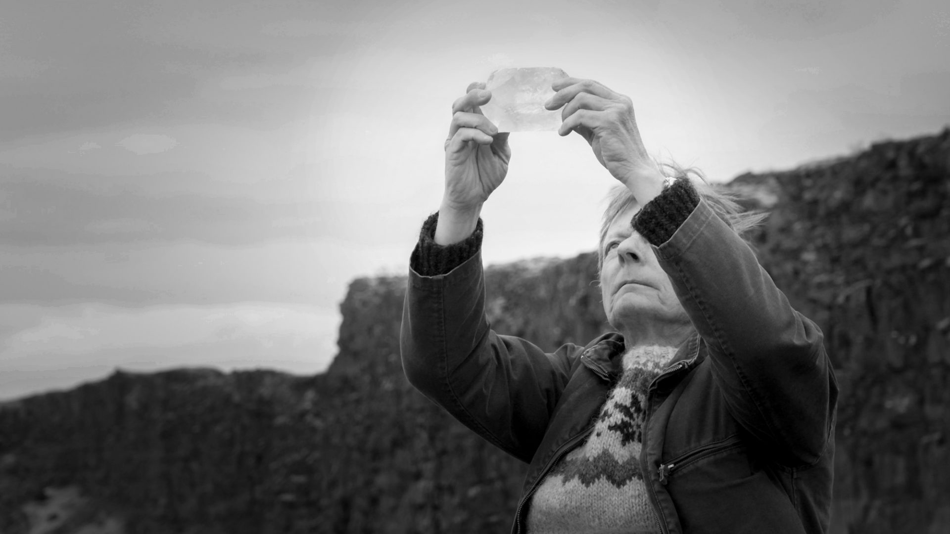 Captain Björn Ahlander with a “sunstone”.