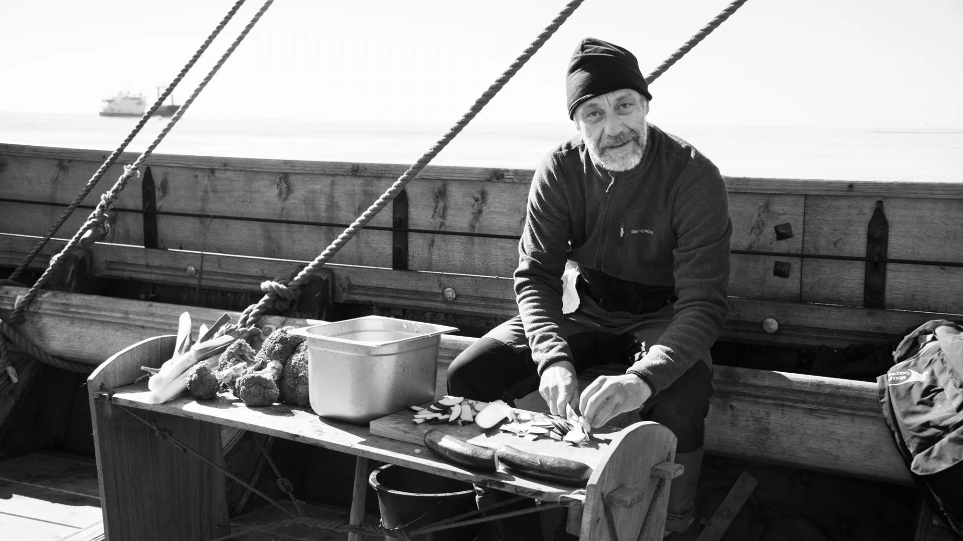 Breakfast onboard a Viking ship