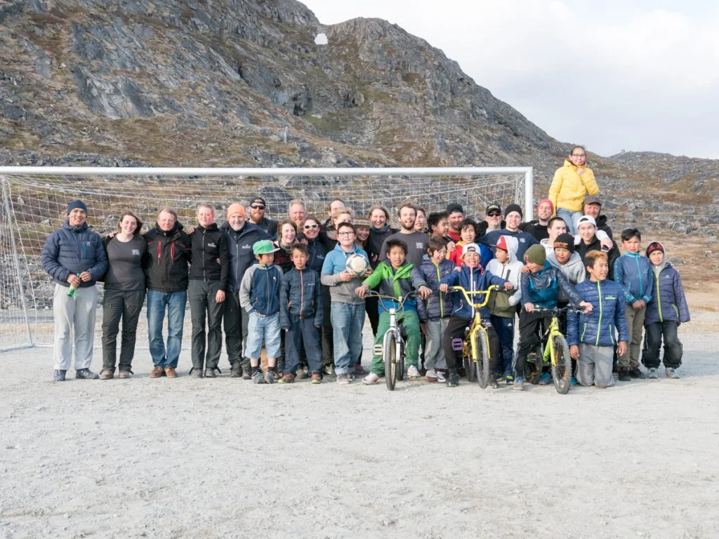 Football game in Qaqortoq, Greenland