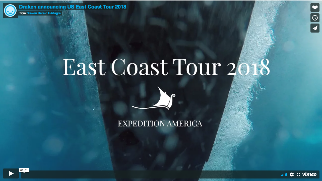 THE WORLD’S LARGEST VIKING SHIP ANNOUNCES 2018 U.S. EAST COAST TOUR