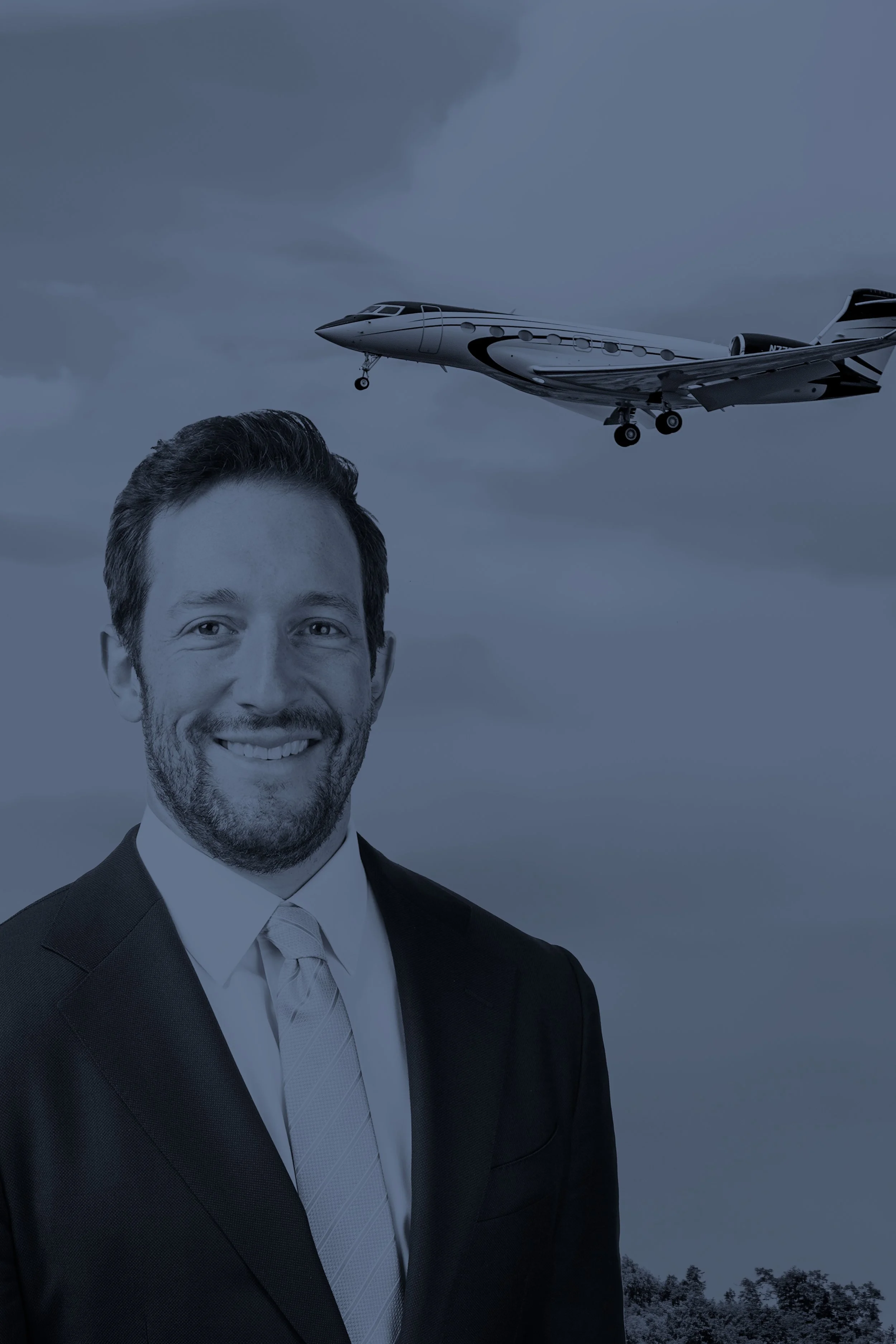 Dan Schwartz with private jet
