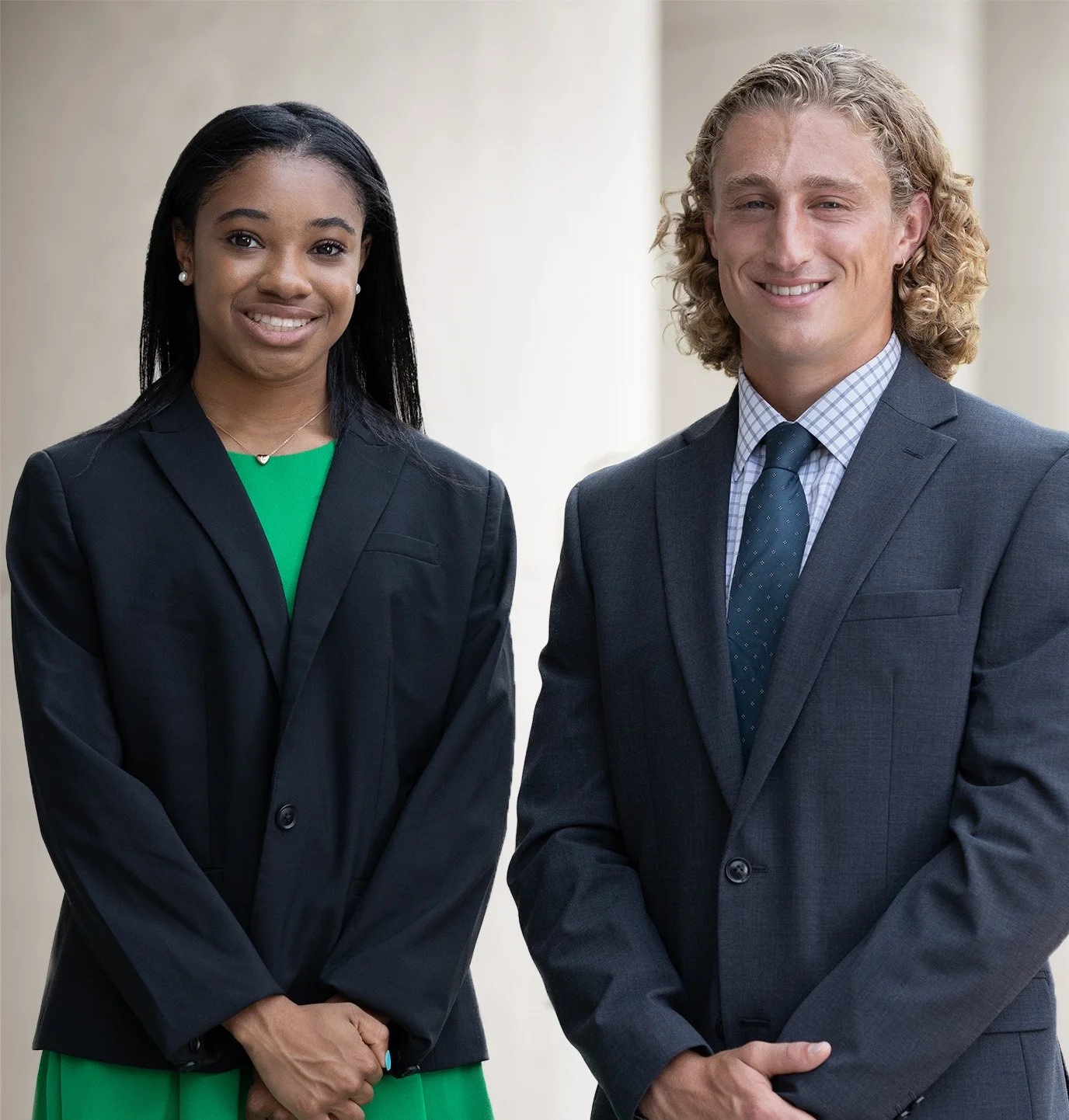 Interns Sydney Beverly and Chase Yager
