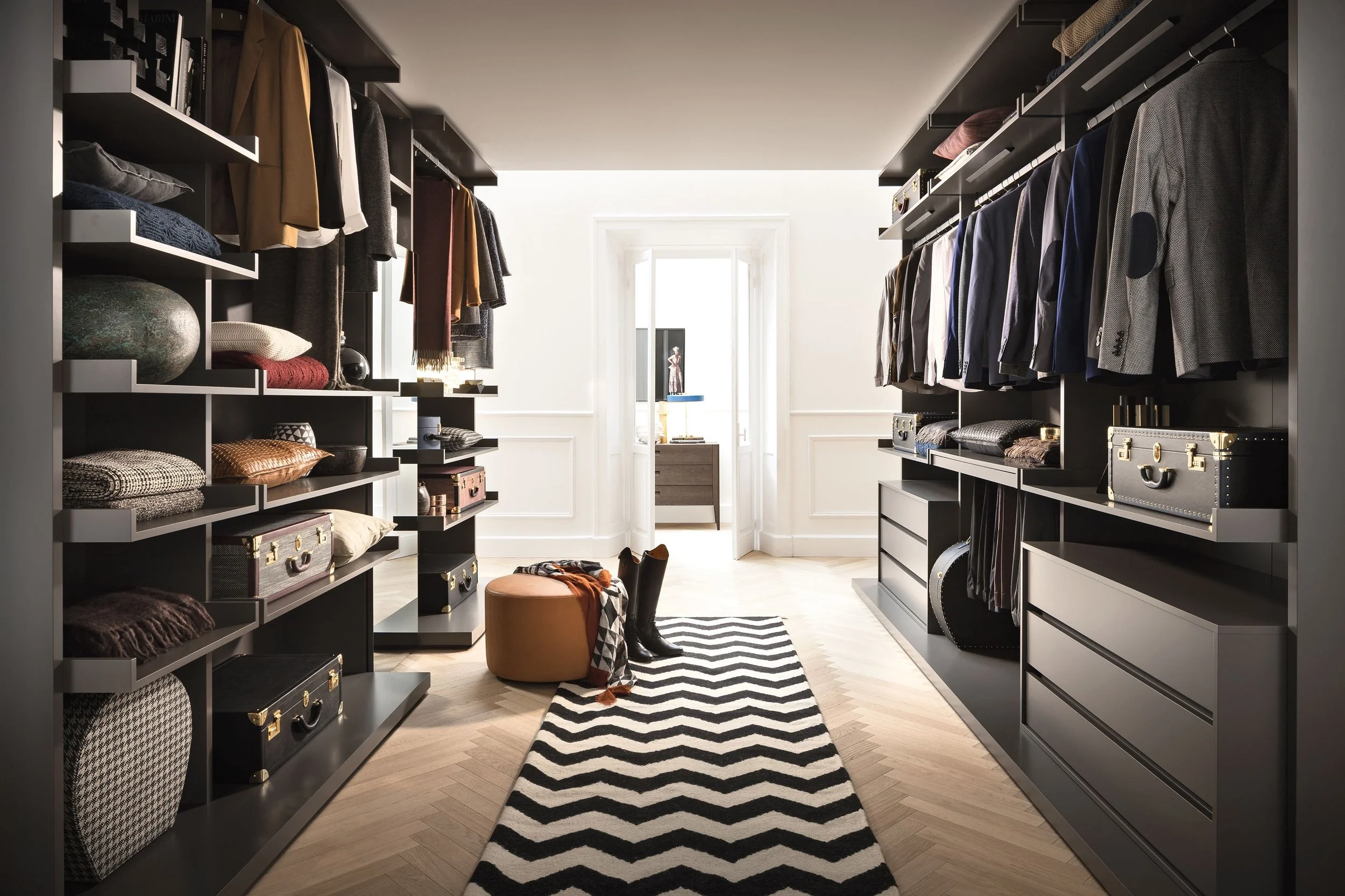 Built in walk-in wardrobes