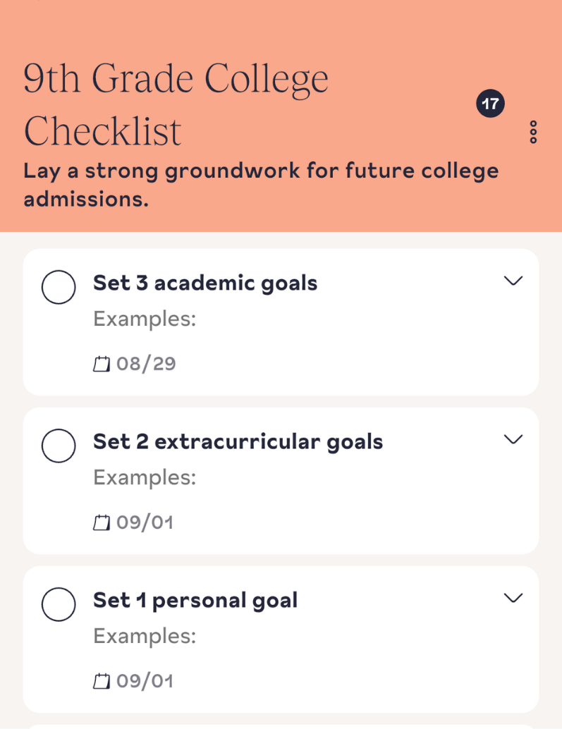 College Prep Checklist- 9th Grade | Jam Family Calendar
