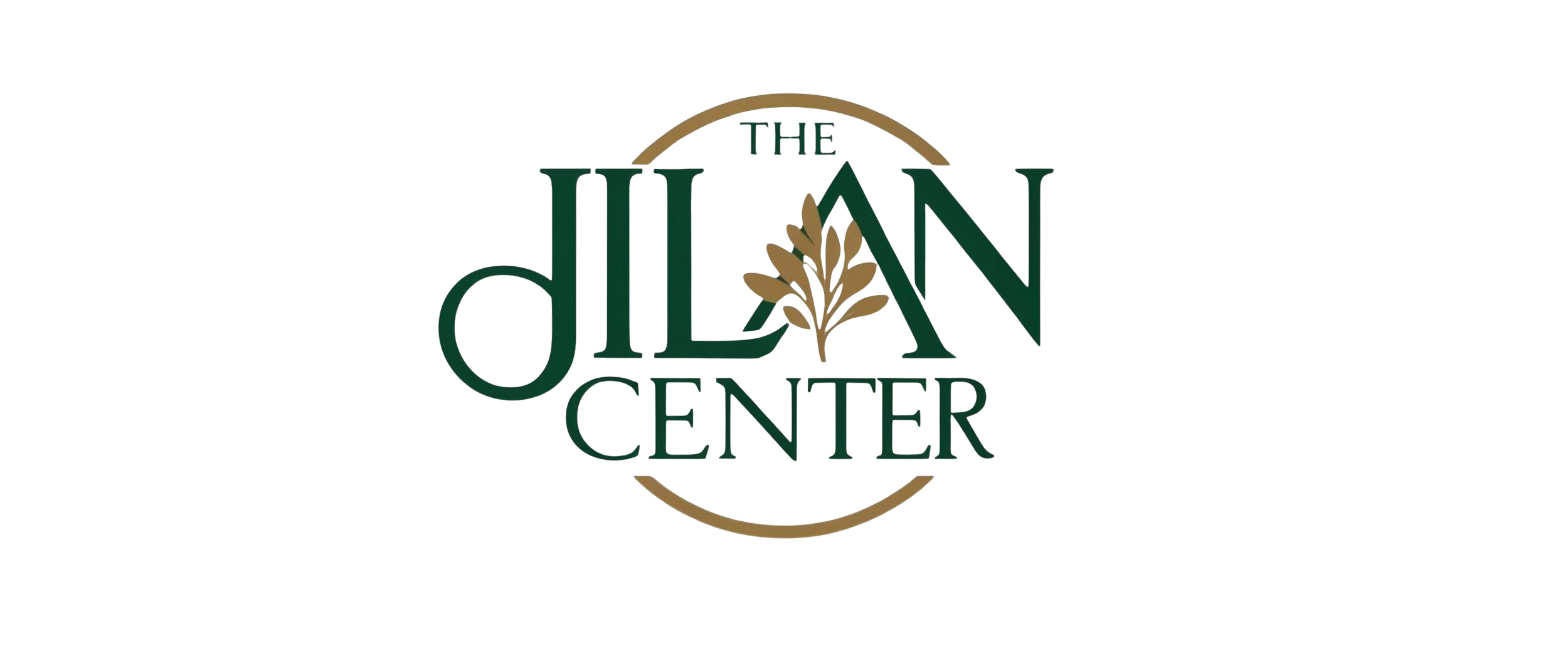 Logo of The Dilean Center featuring stylized text and a decorative element resembling a plant or wheat stalk.