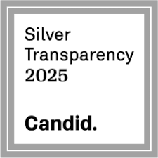 Text-based graphic reading 'Silver Transparency 2025' and 'Candid.' with a simple gray border.