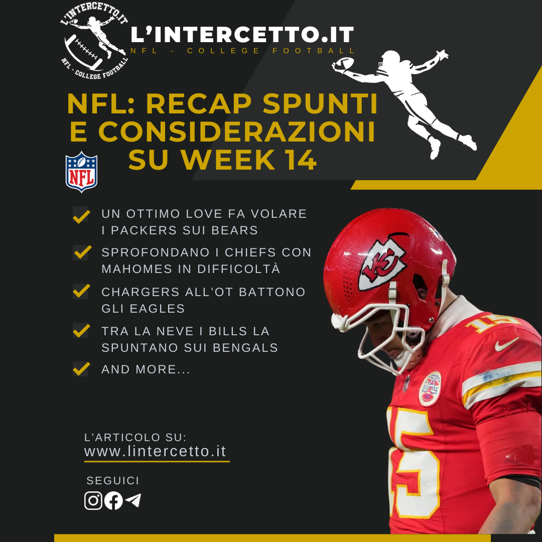 NFL: Recap, Spunti e Considerazioni su Week 14