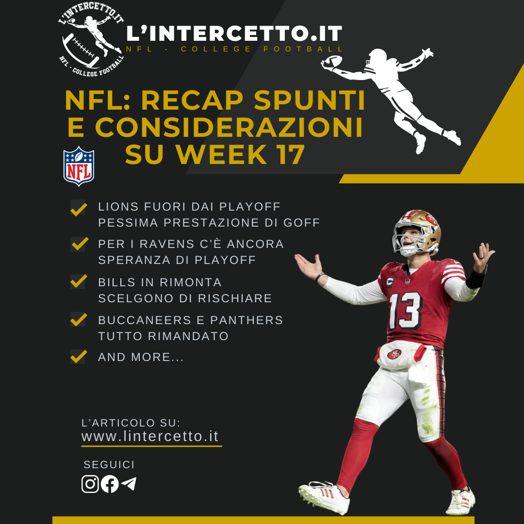 NFL: Recap, Spunti e Considerazioni su Week 17