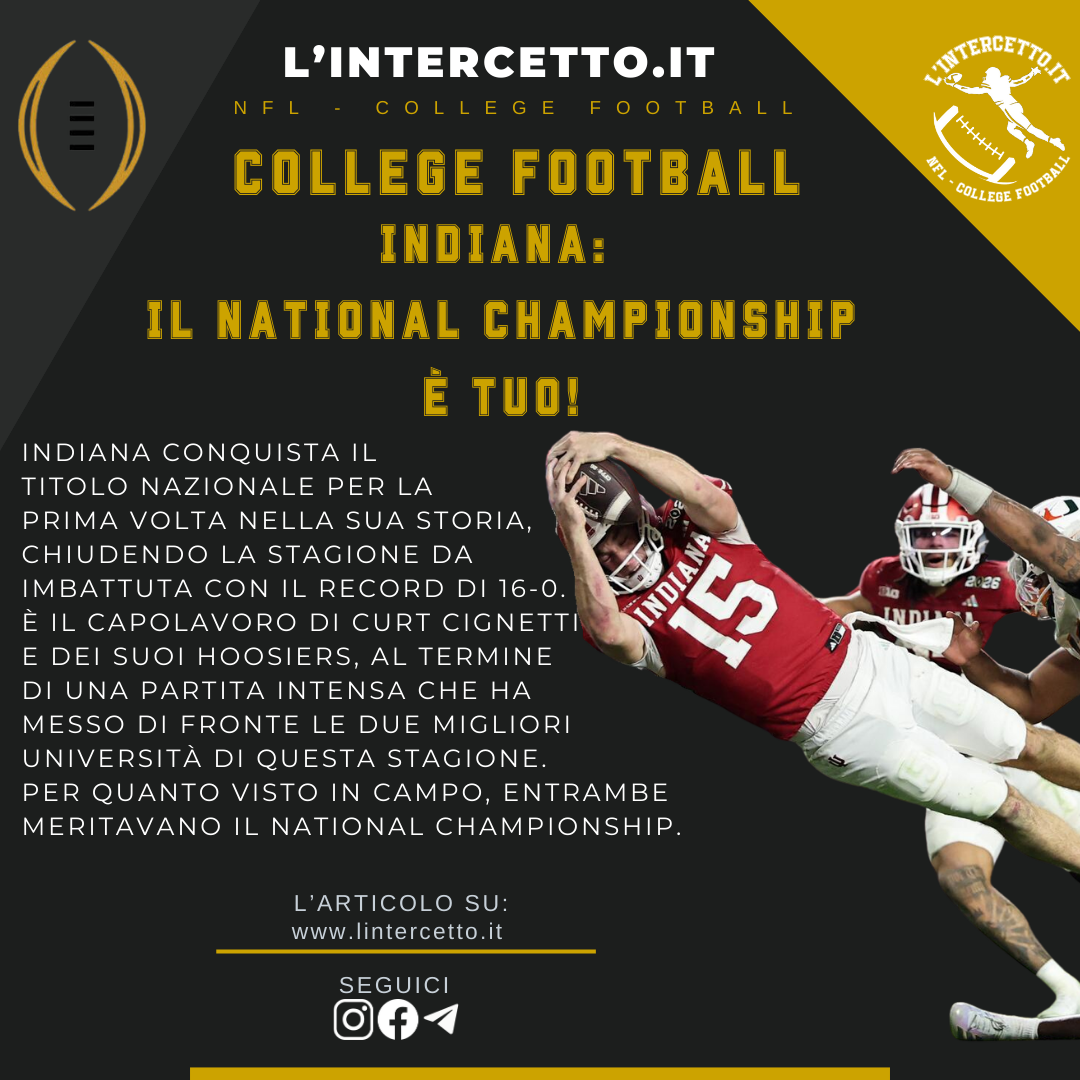 College Football - Indiana: il National Championship è Tuo!