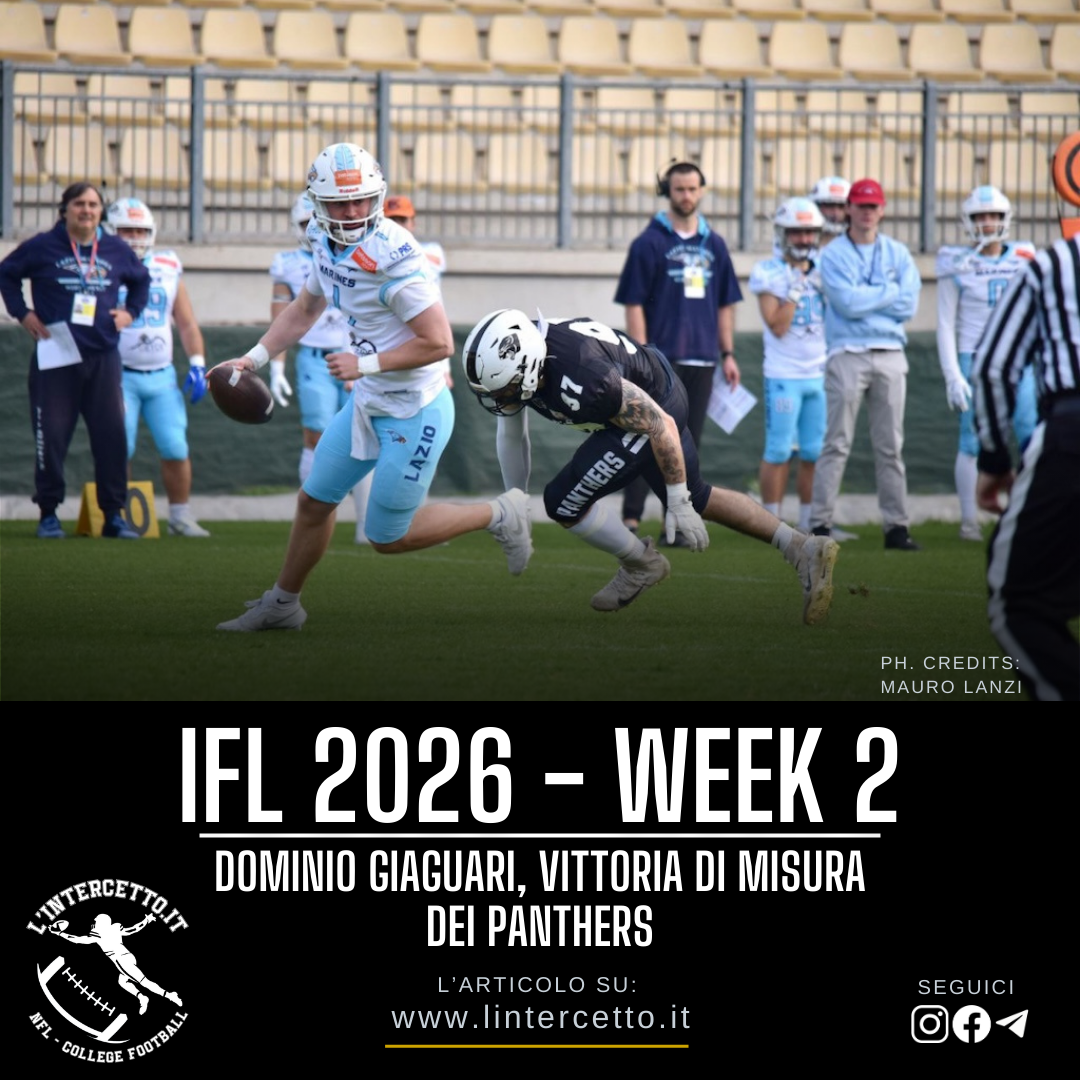 IFL 2026 Week 2: Dominio Giaguari, Vittoria di misura dei Panthers