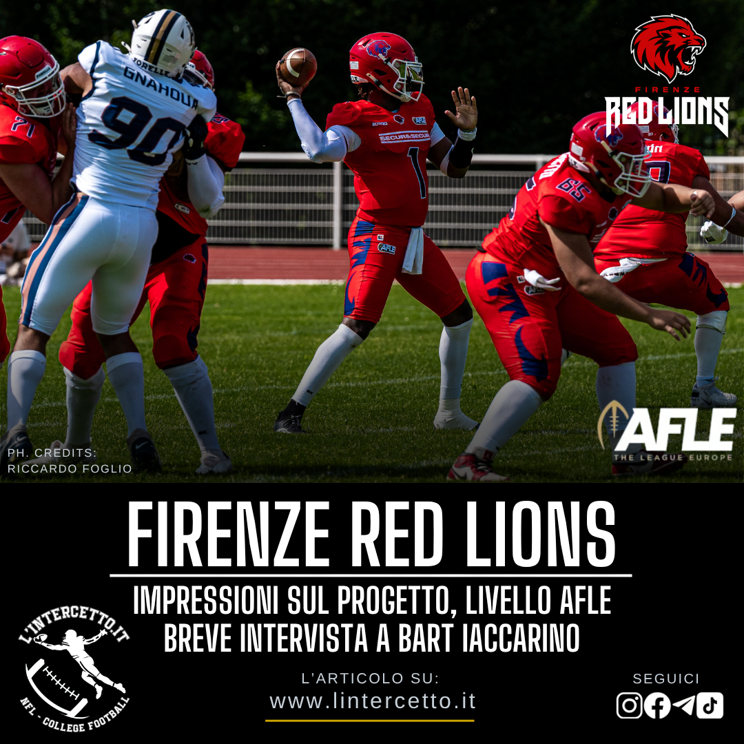 Firenze Red Lions, impressioni sul progetto, livello AFLE, e breve intervista a Bart Iaccarino