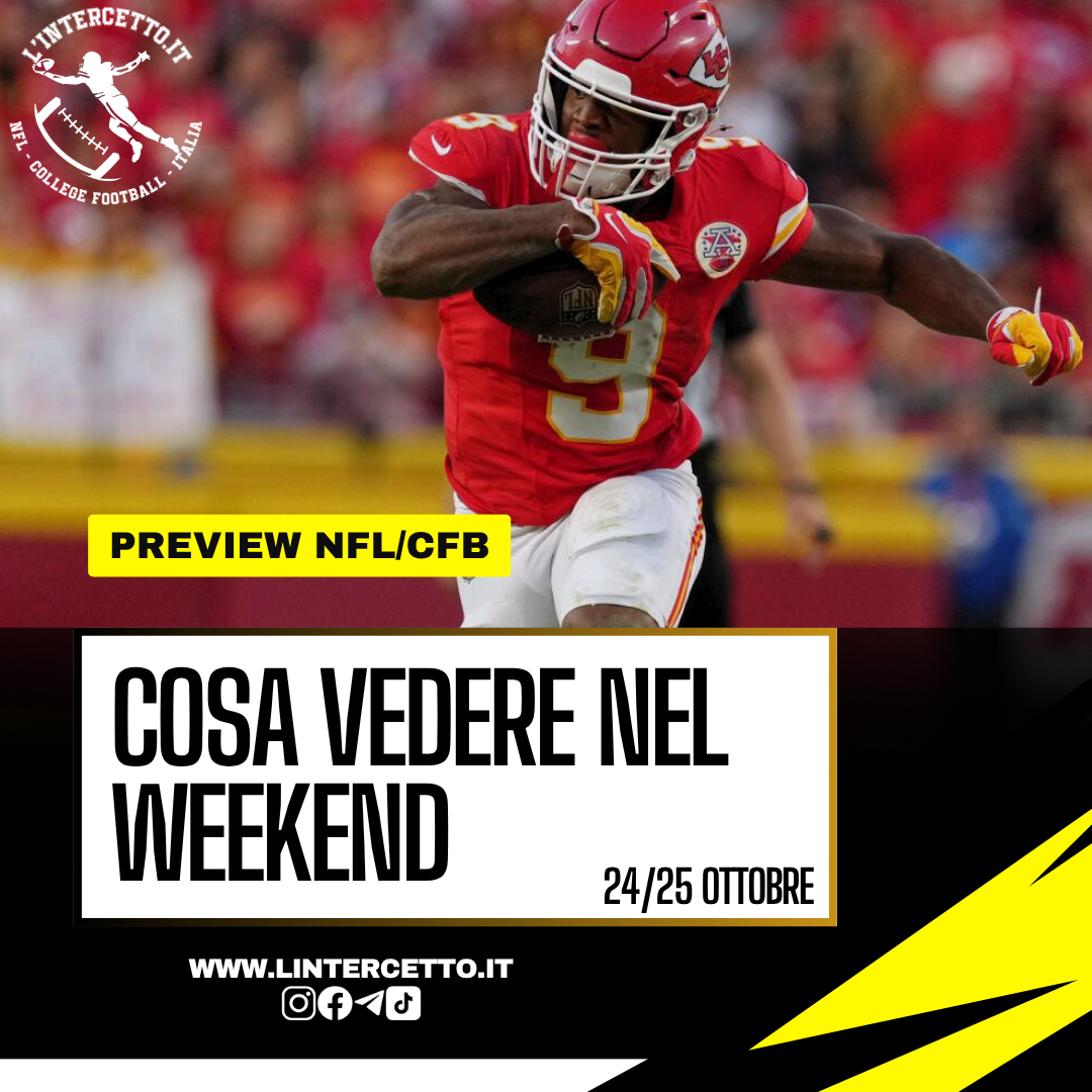 Cosa Vedere nel Weekend: NFL e College Football (24-25 Ottobre)