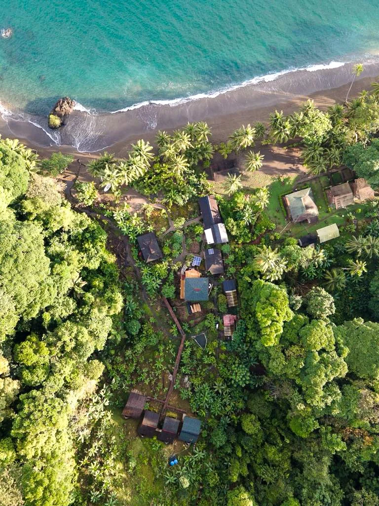 La Baika Ecolodge Nuqui Choco Aerial View Ecotourspuravida Nature Tours.jpg