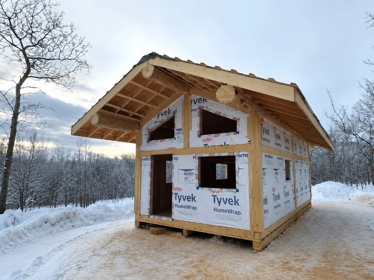 Timber Frame Cabin Project in Carcross, YT