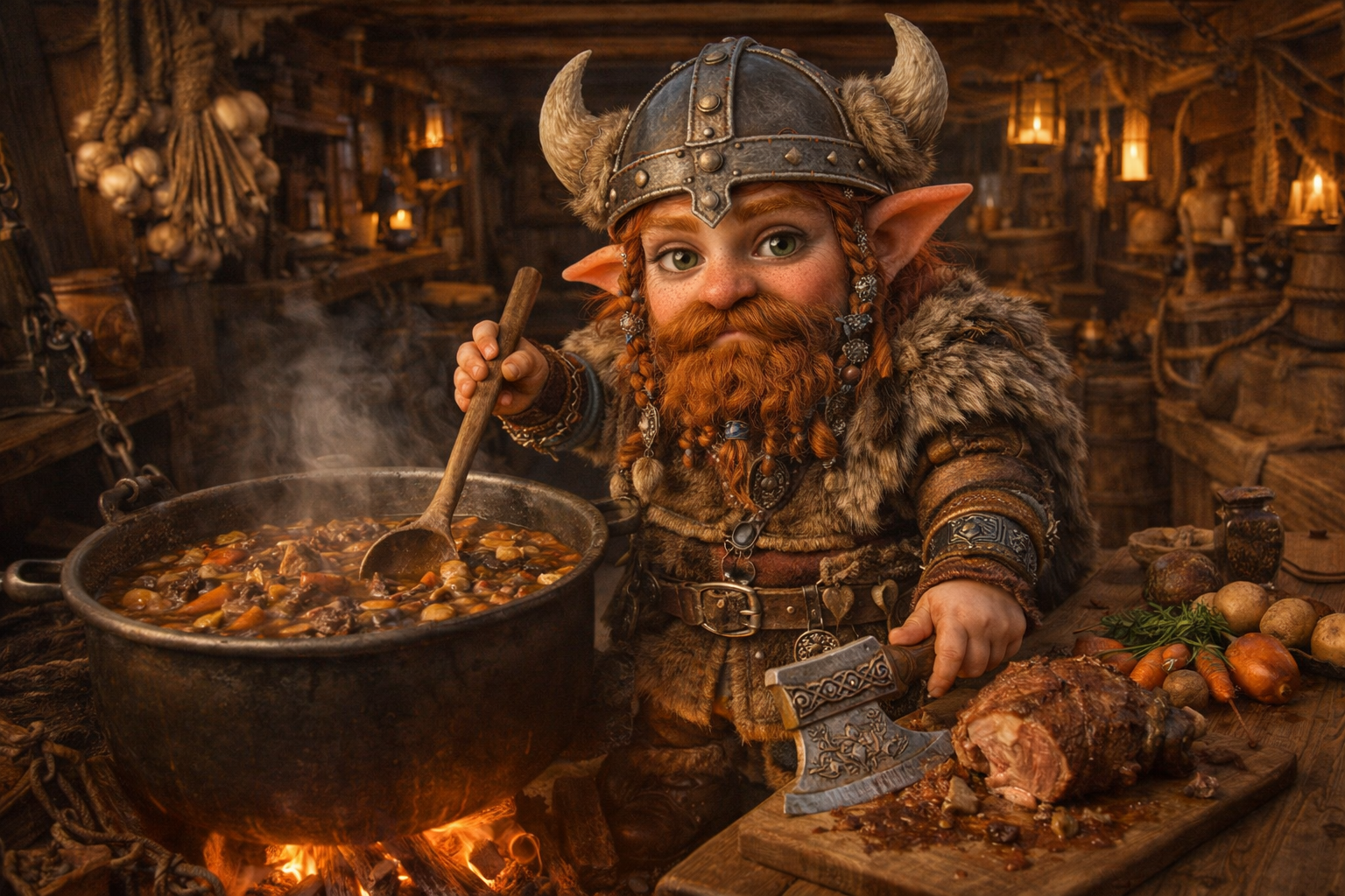 Chef Helmut is a fabulous cook with a tasty stew always bubbling.