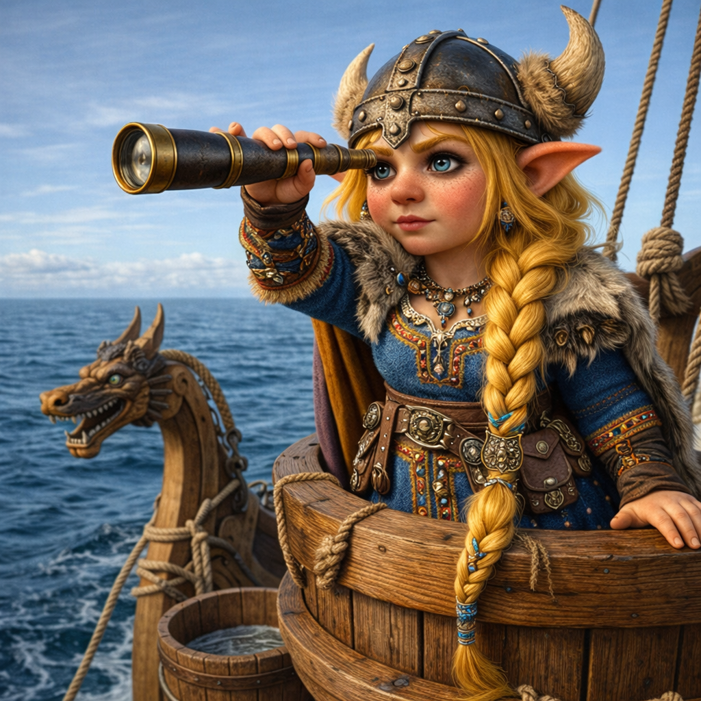 Gerdy the Navigator sails by waves and stars.