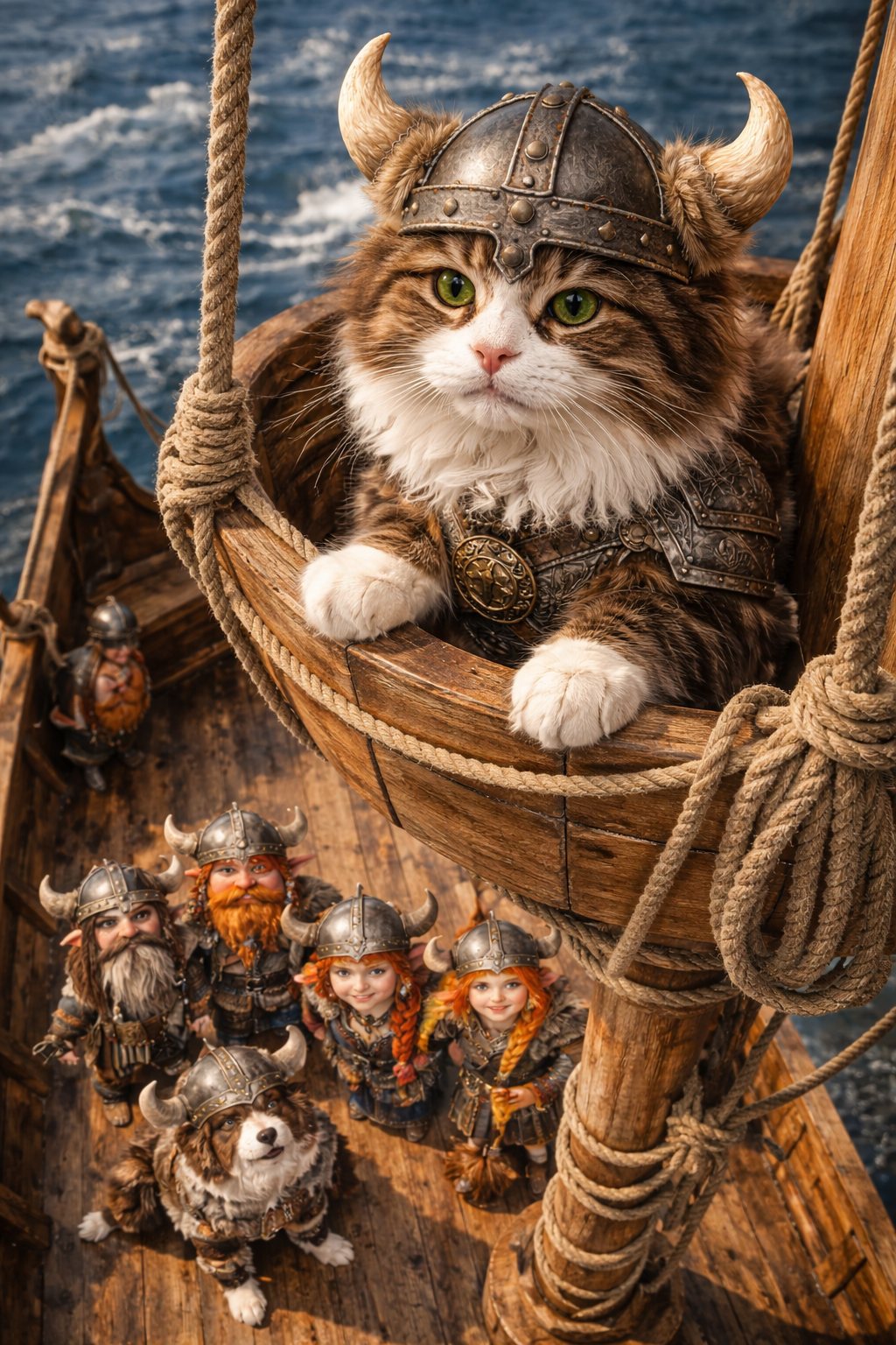 Boots hangs out in the Crow's Nest waiting for the perfect sunset.