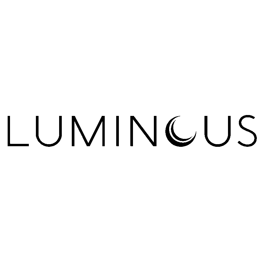 Logo with the text 'LUMINOUS' where the letter 'C' is stylized as a crescent moon.