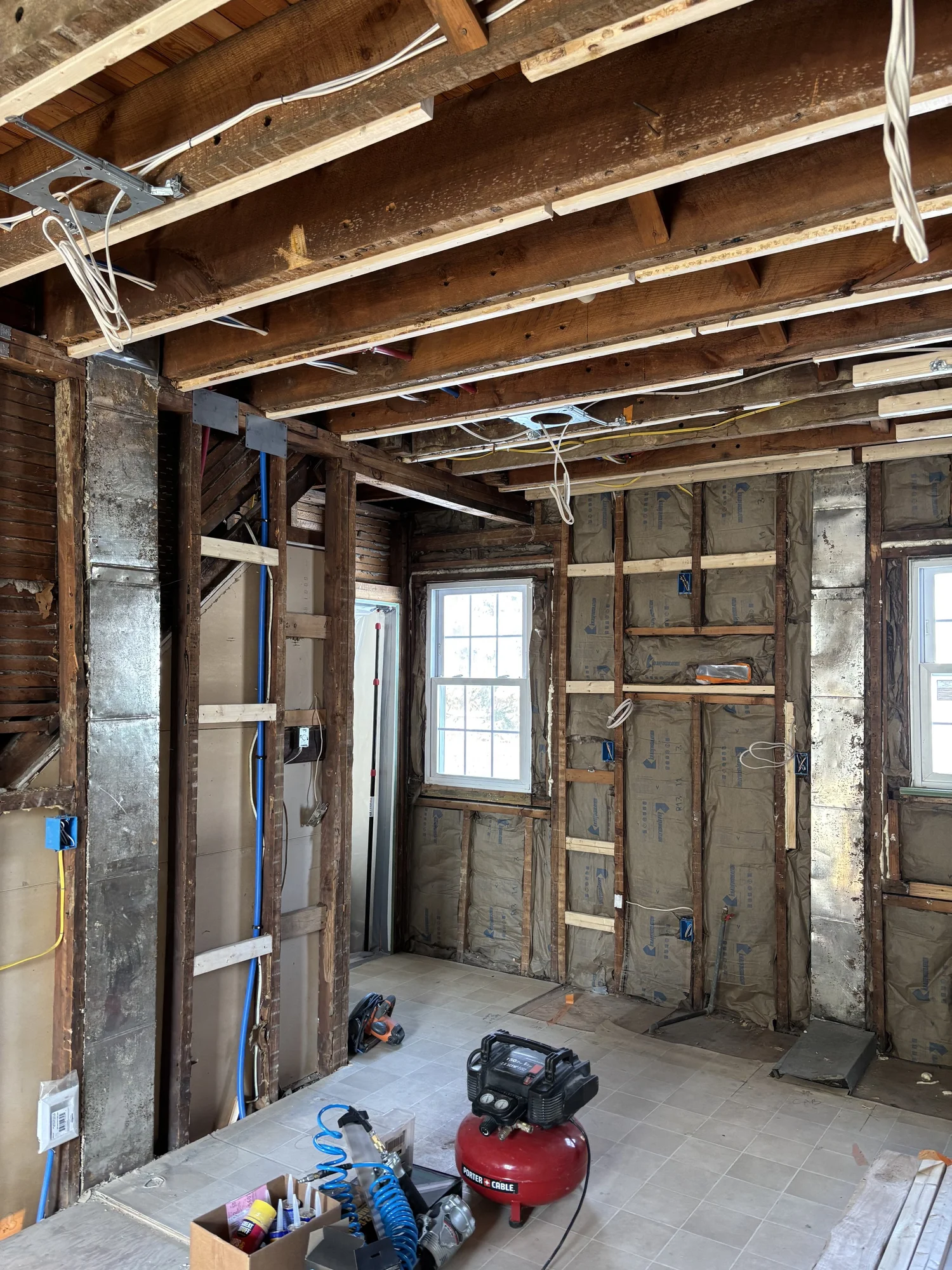 Electrical rewiring and knob and tube replacement in Jenkintown, Pennsylvania