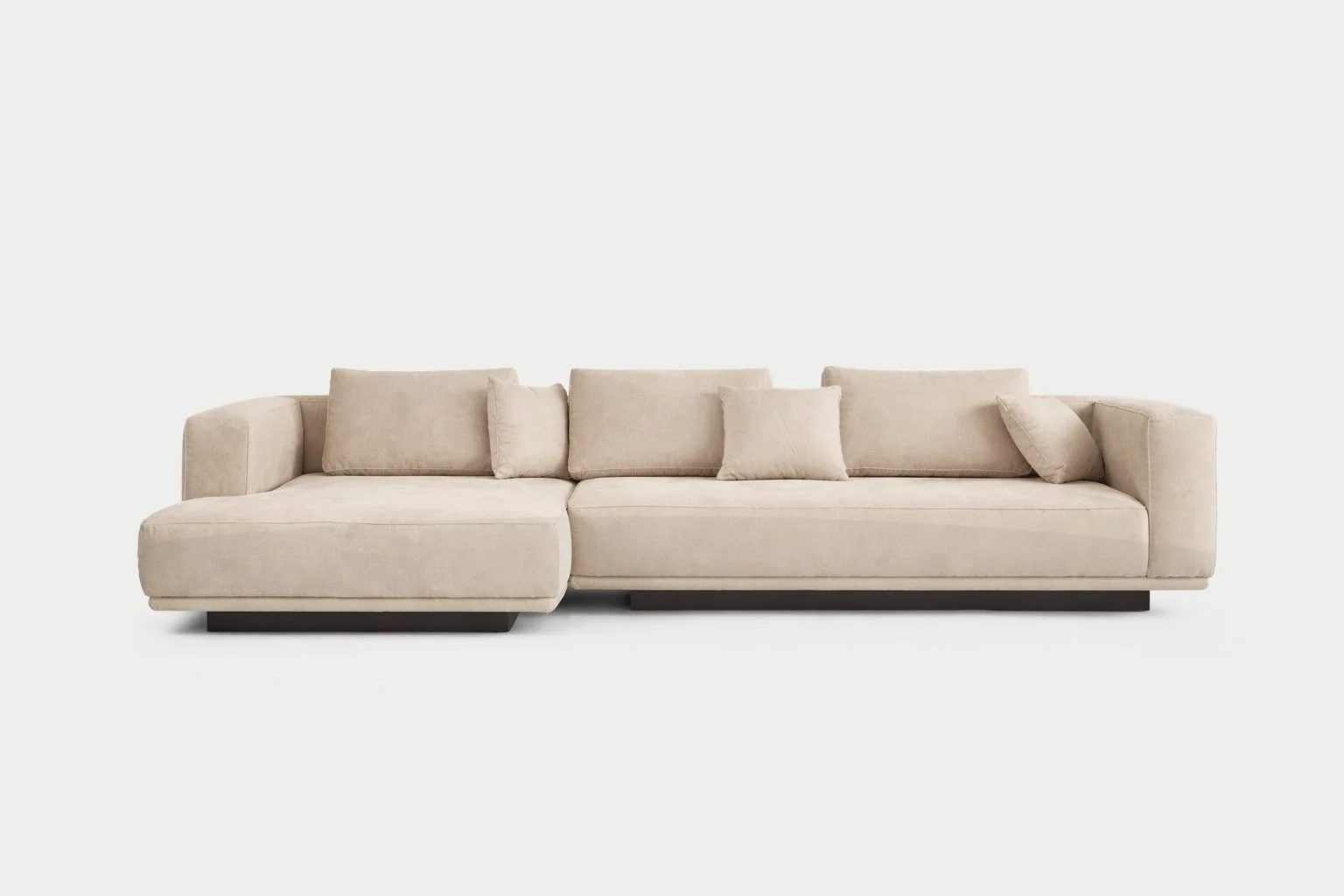 Flotar / Luxe Hangende Bank met Zwevend Design en Fijn Stof-Leder Detail