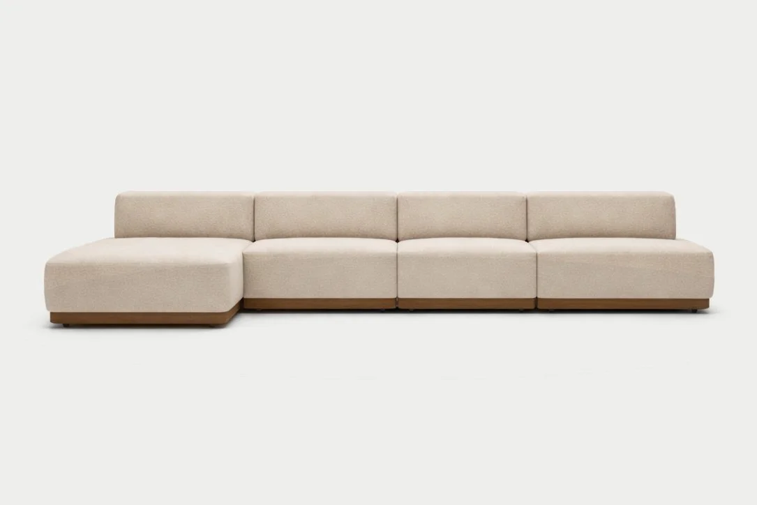 Nessa / Luxe Designbank met Stoffering en Houten Details