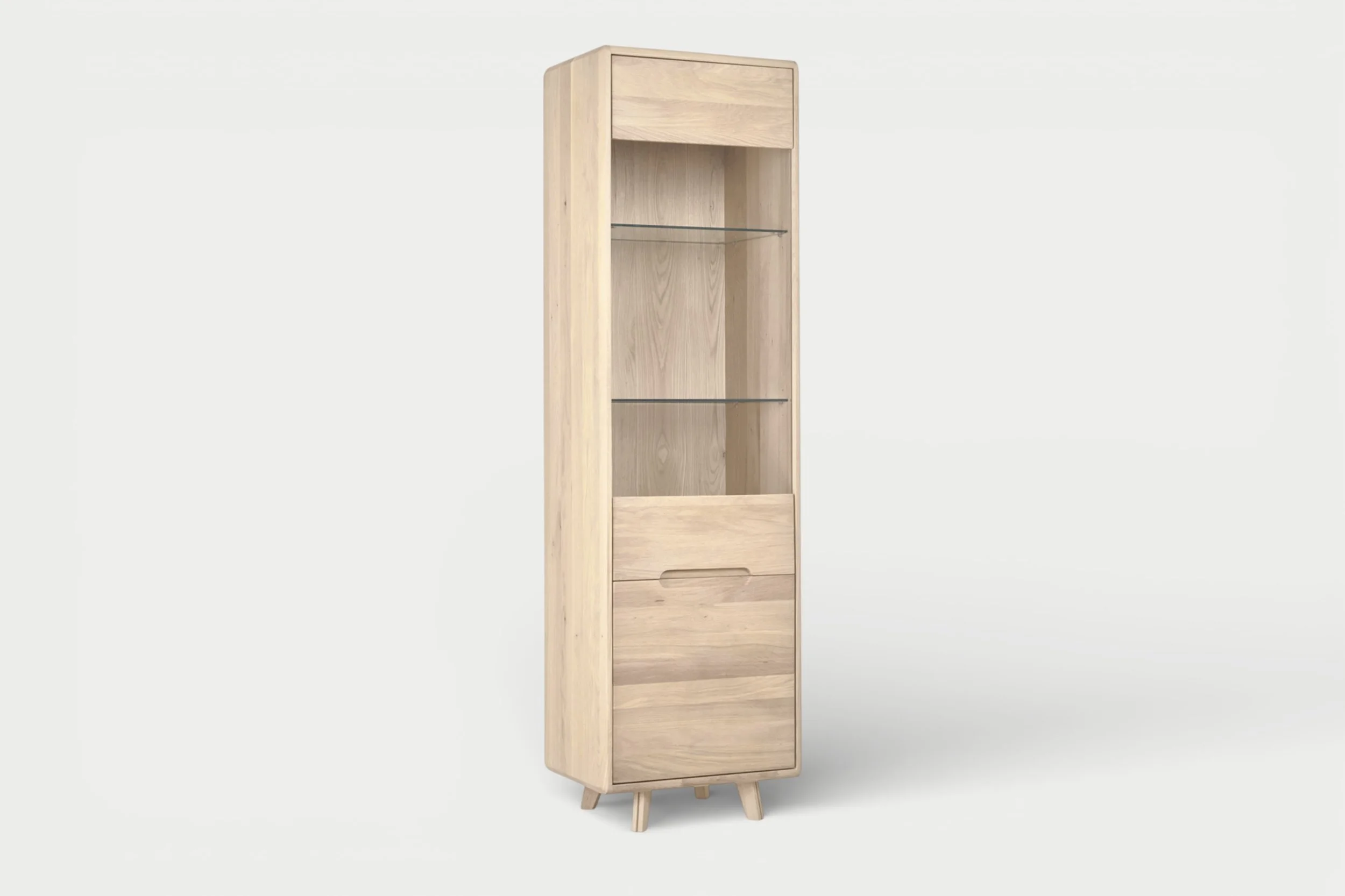 Jelsan Select / Ardin Vitrinekast Slim / Massief Houten Vitrinekast