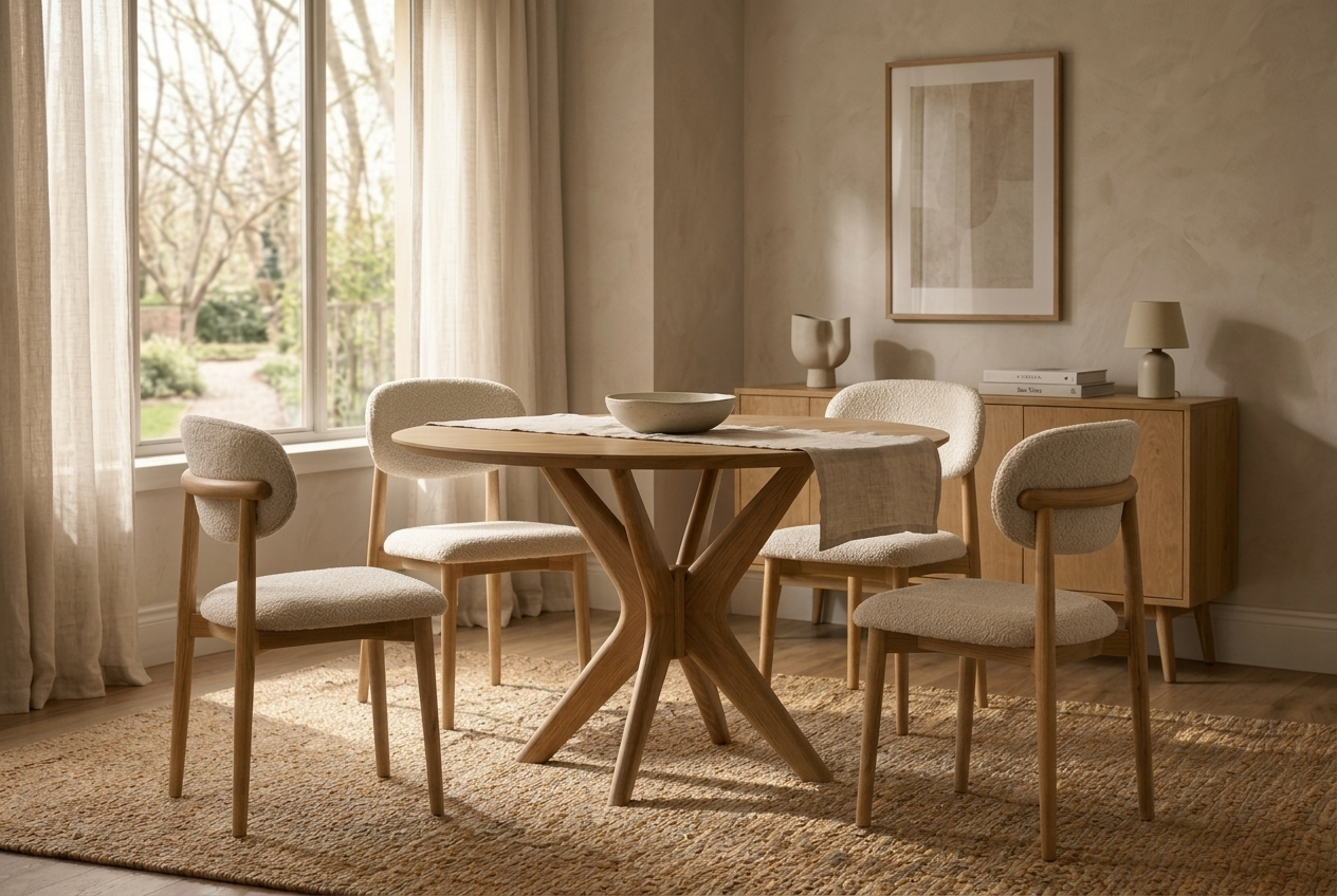 eiken setting houten tafel en stoelen met bekleding eetkamer.png